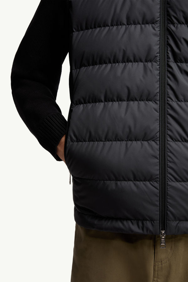 Padded Zip-Up Cotton Cardigan Men Black Moncler 5