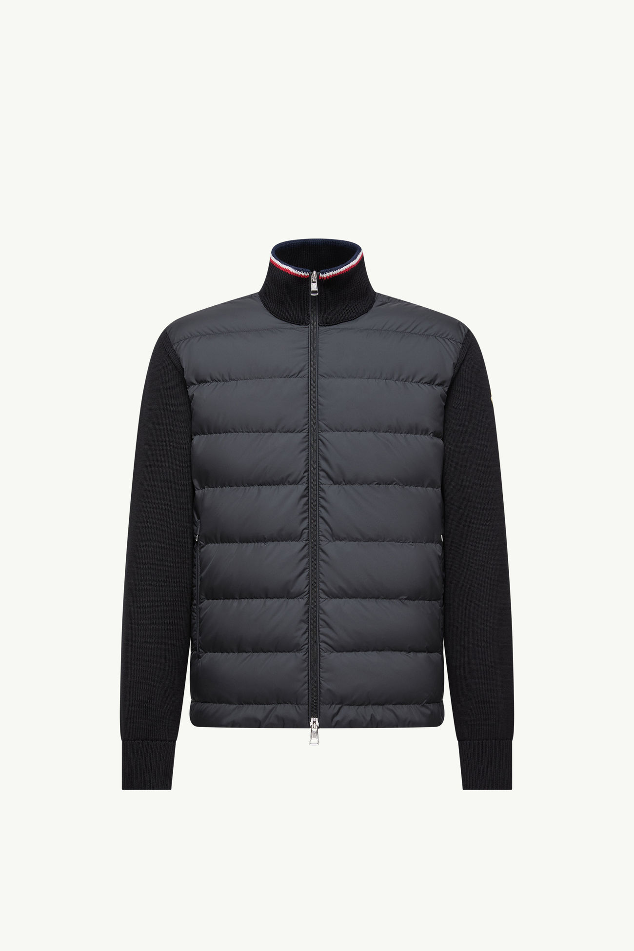 Cardigan zippé en coton matelassé Hommes Noir Moncler 2