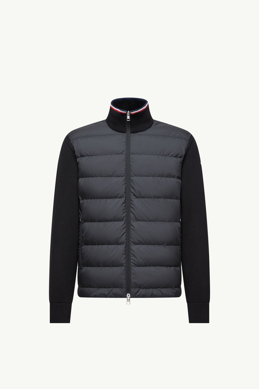 Padded Zip-Up Cotton Cardigan Men Black Moncler 2