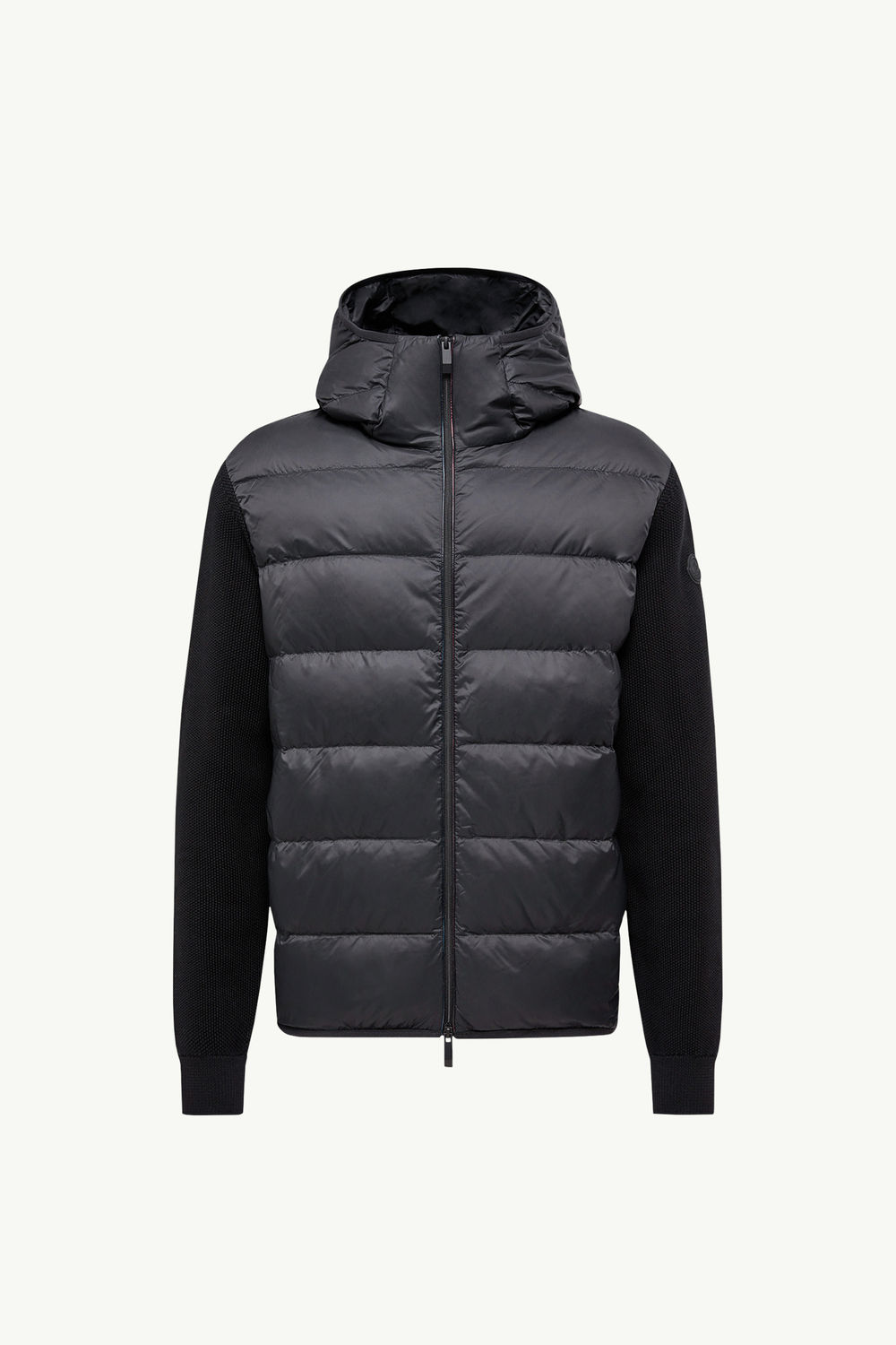 Padded Cotton Zip-Up Hoodie Men Black Moncler 2