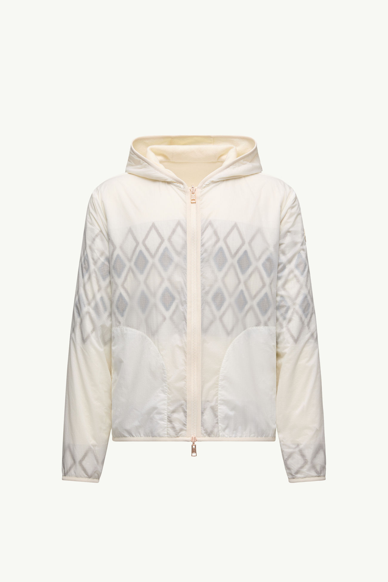 Reversible Wool Zip-Up Hoodie Men White & Green Moncler 2