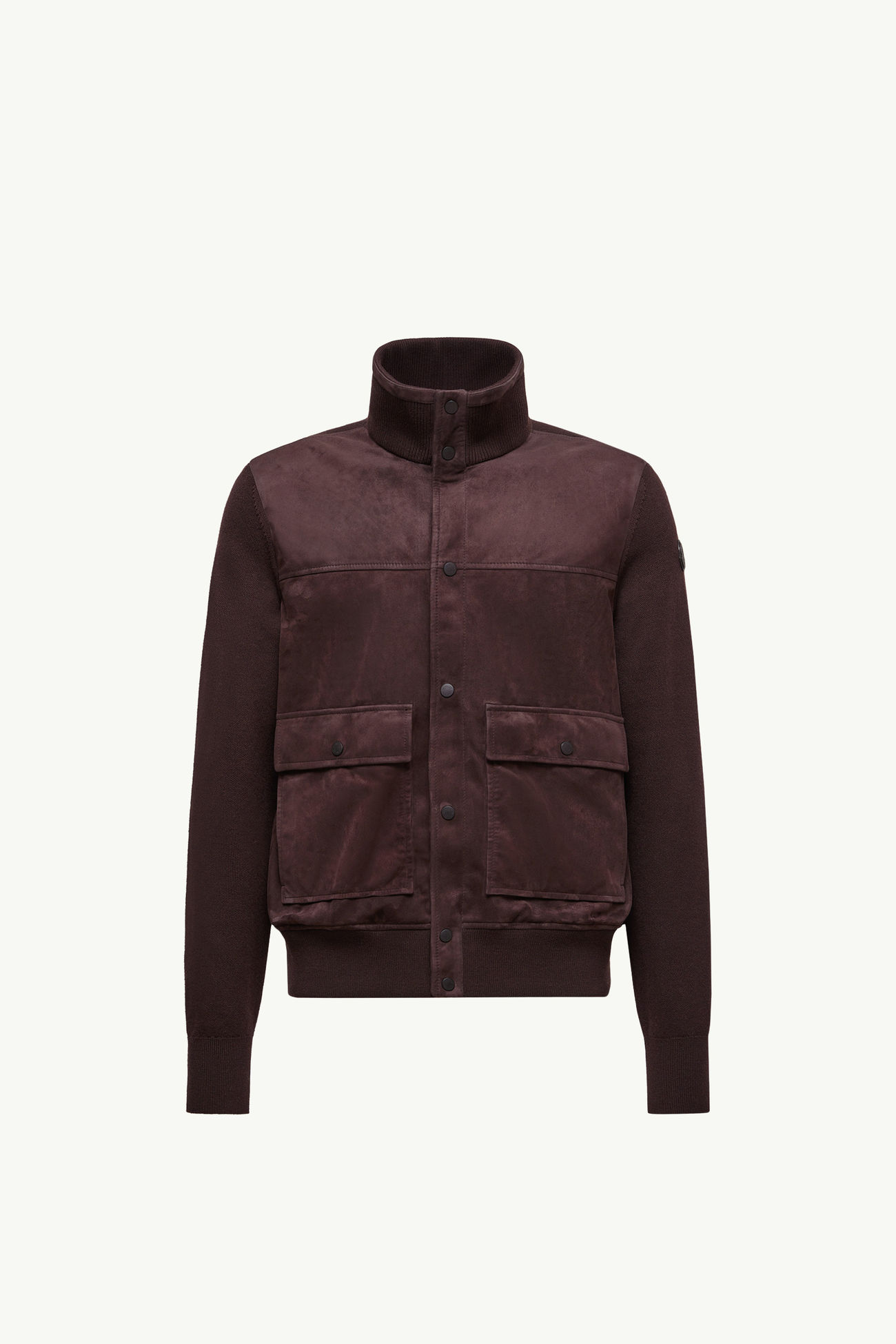 Cardigan en laine et daim Hommes Marron Moncler 2
