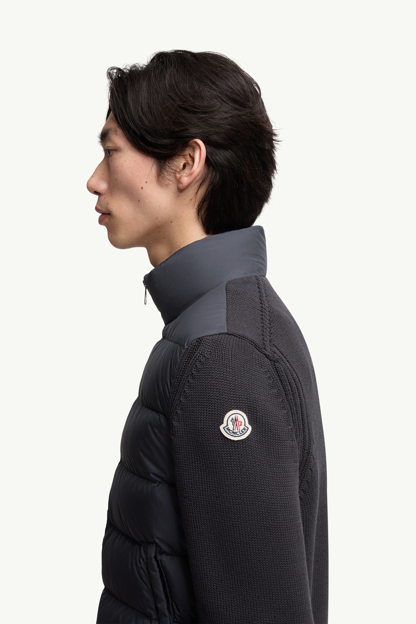 Padded Cotton Cardigan Men Navy Blue Moncler 1