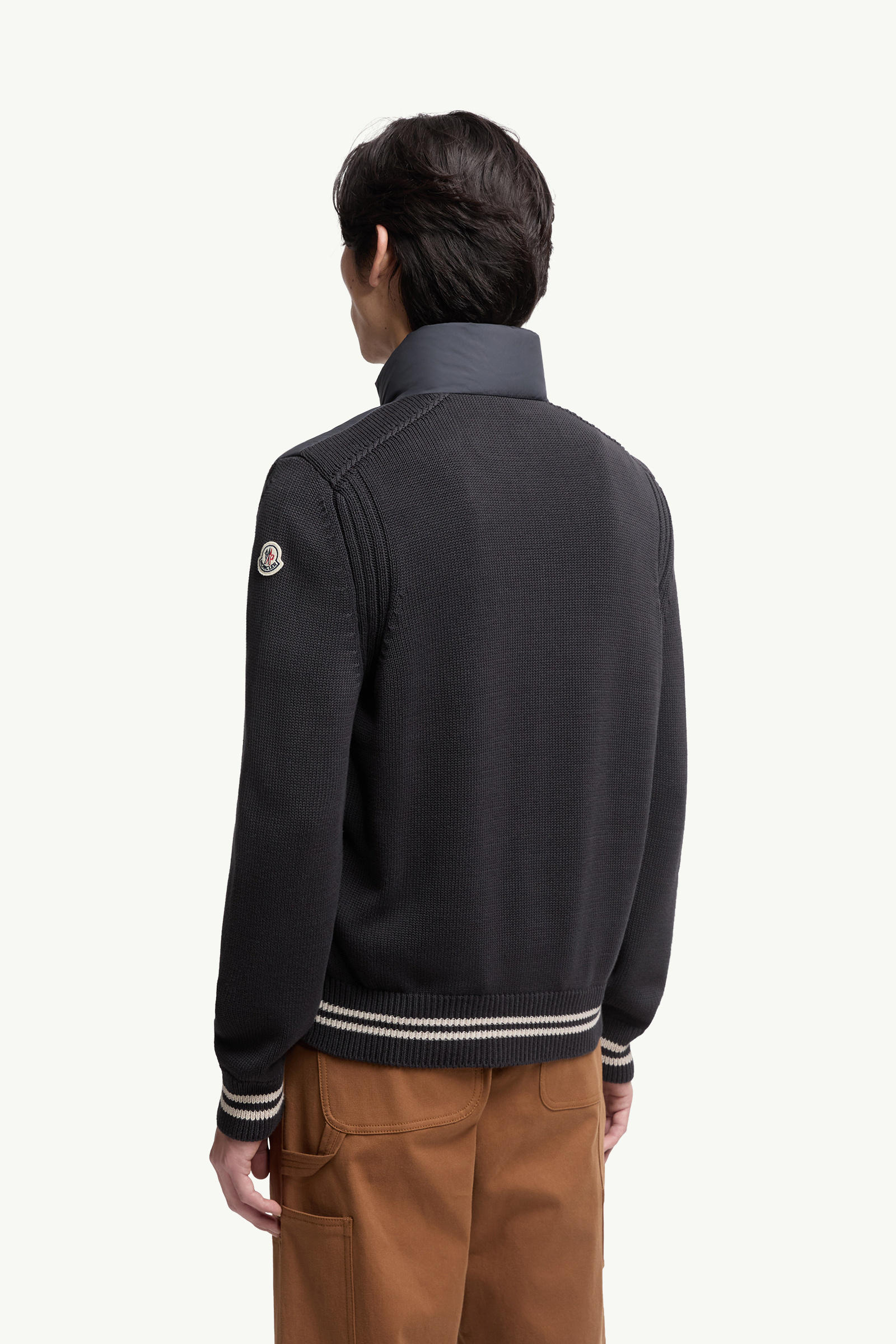 Padded Cotton Cardigan Men Navy Blue Moncler 4