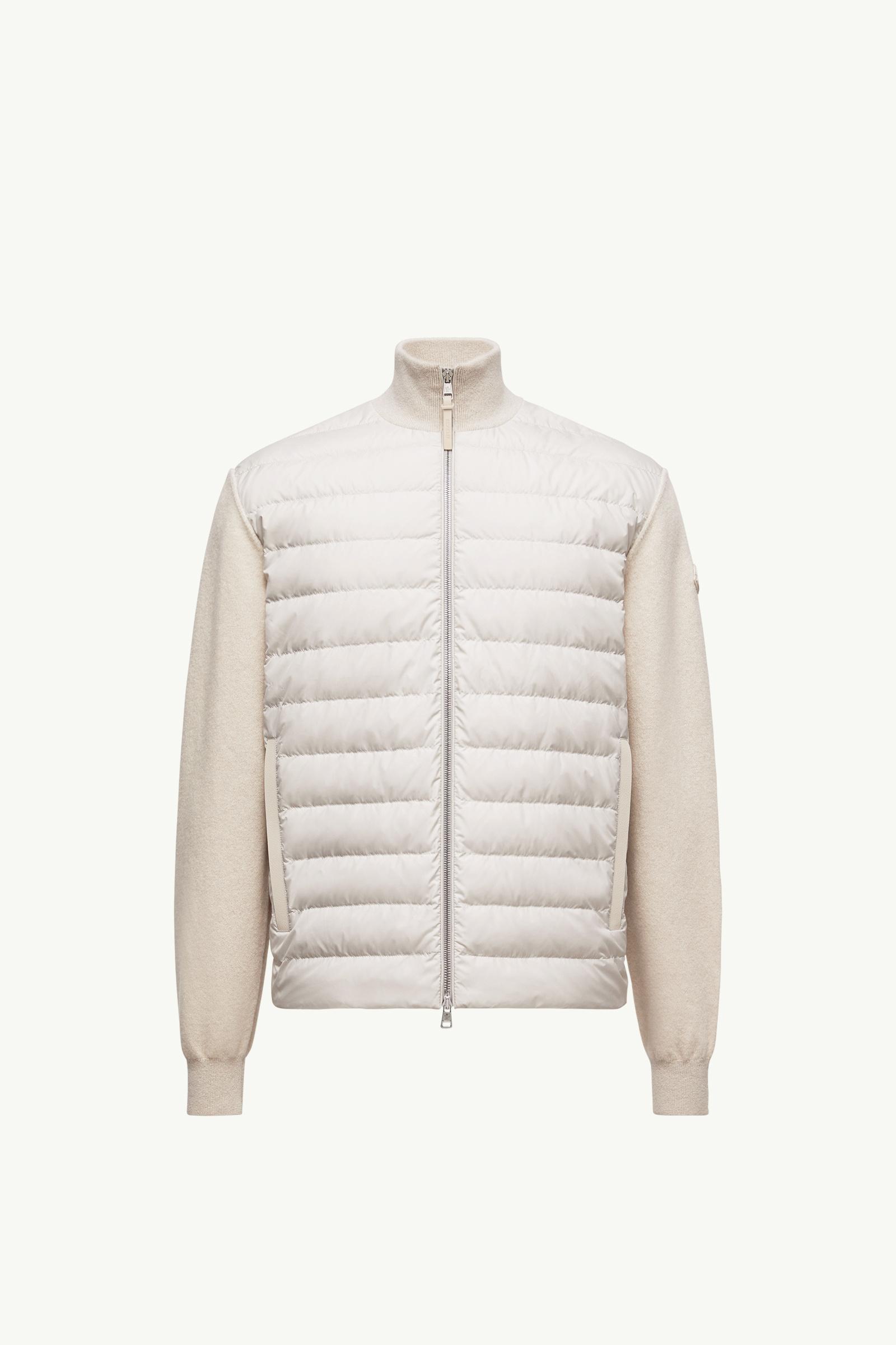 美品　MONCLER ホワイト カーディガン M ホワイト カーディガン : セーター＆カーディガン 向けの レディース