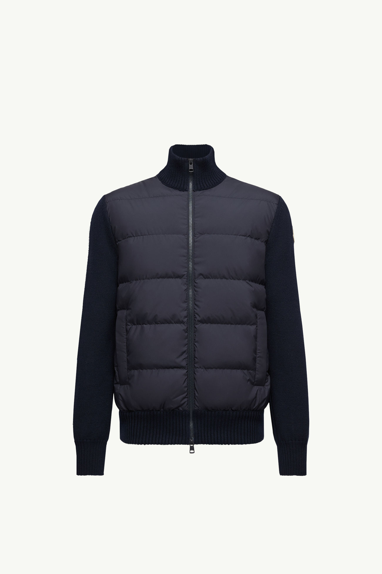 Cárdigan con cremallera de lana acolchada Hombre Azul marino Moncler 2
