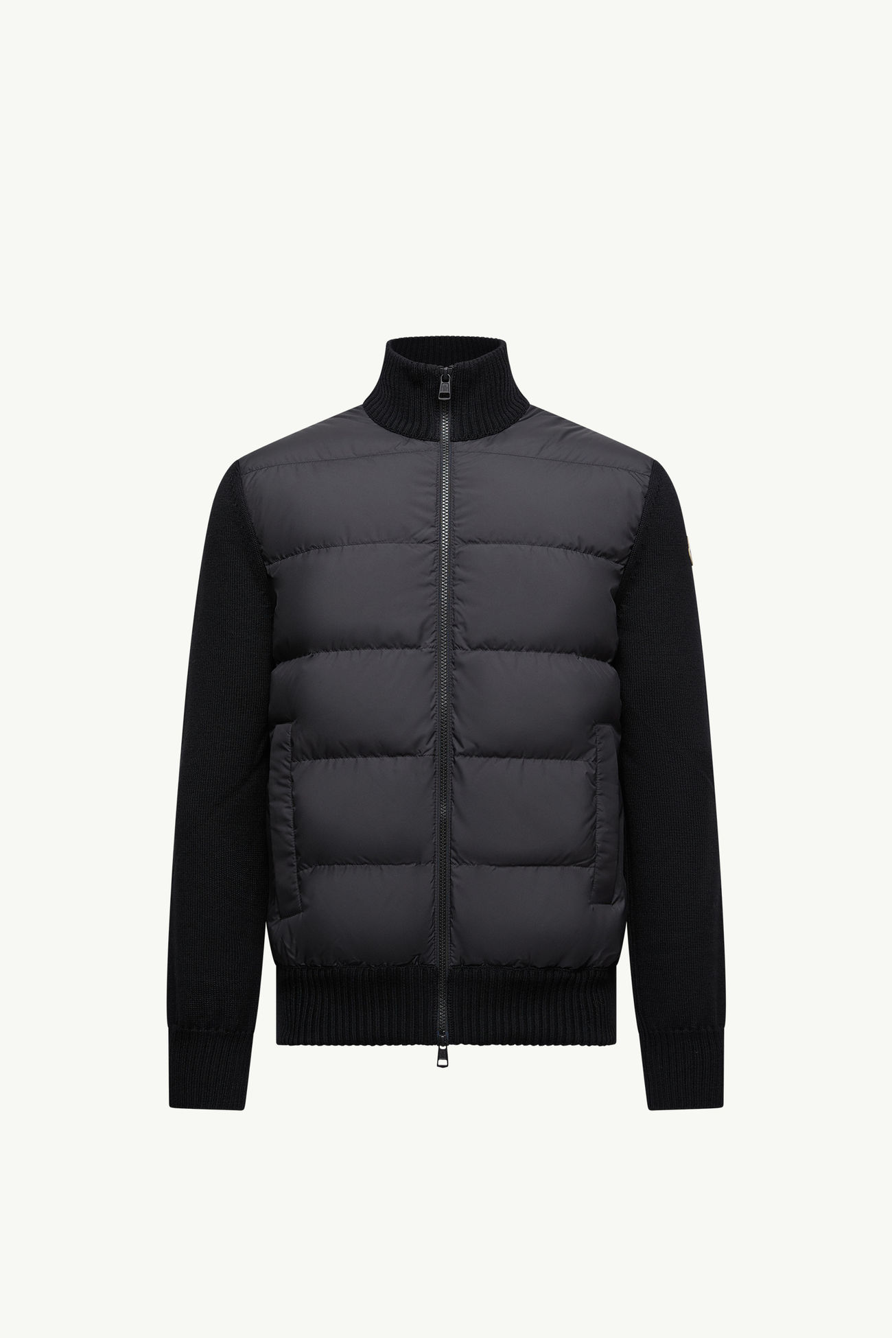 Cárdigan con cremallera de lana acolchada Hombre Negro Moncler 2