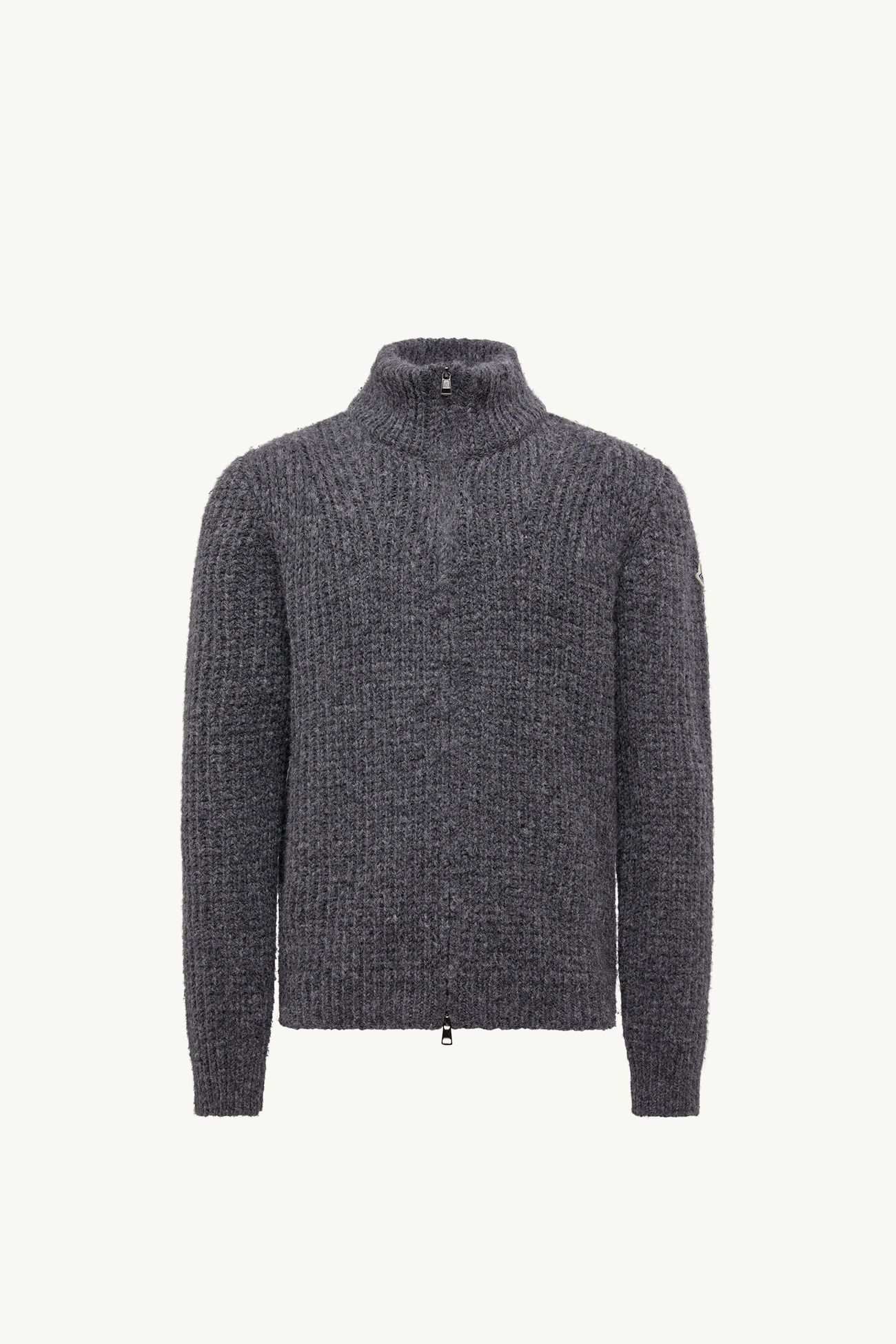 Cárdigan con cremallera de alpaca y lana Hombre Gris oscuro Moncler 2