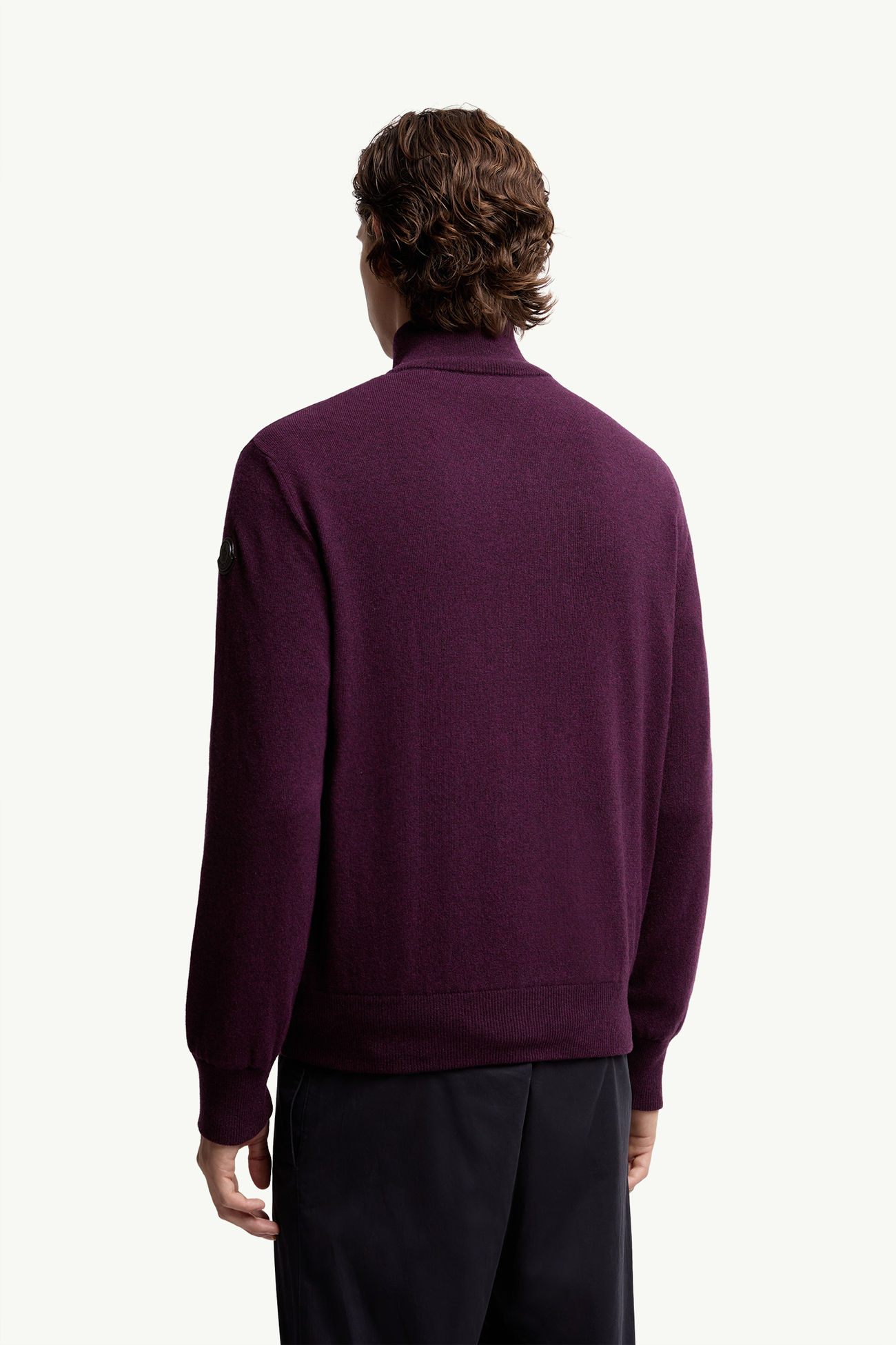 Wool & Cashmere Zip-Up Cardigan Men Purple Moncler 4