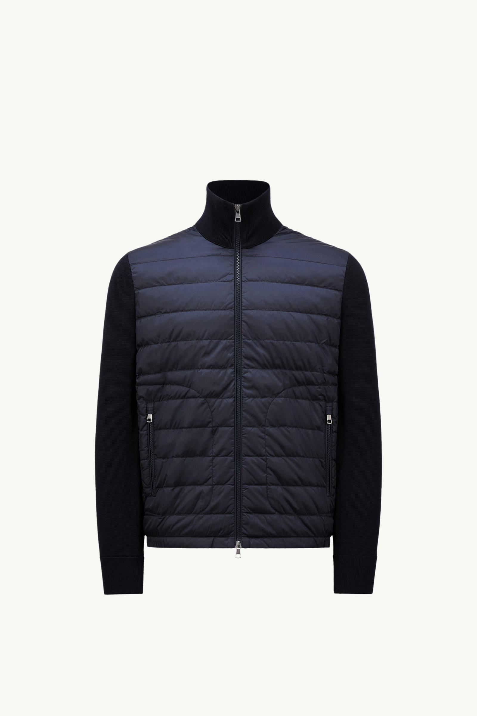 夾層拉鏈開襟毛衣 男士 海軍藍色 Moncler 2