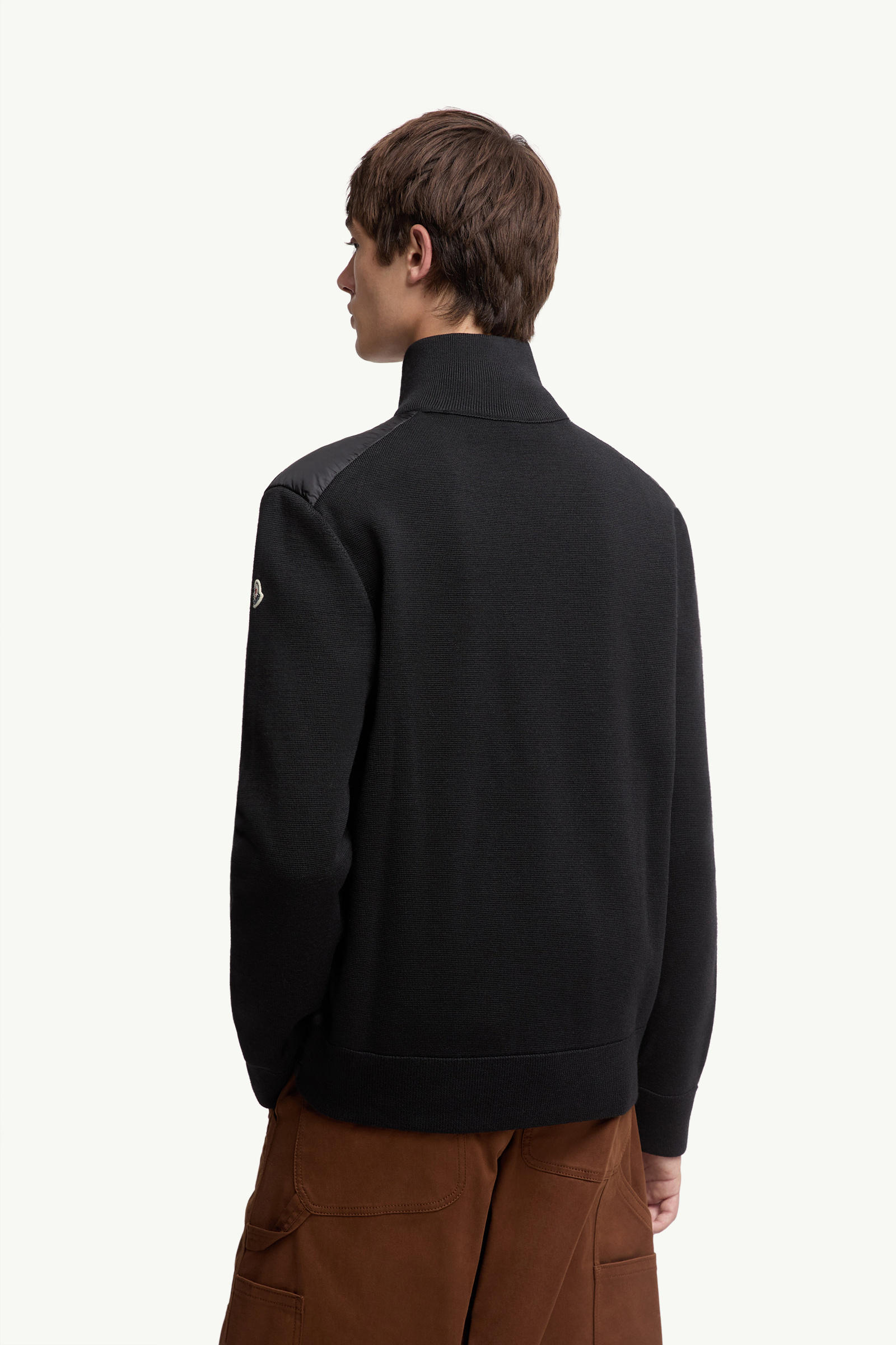 Padded Zip-Up Cardigan Men Black Moncler 4