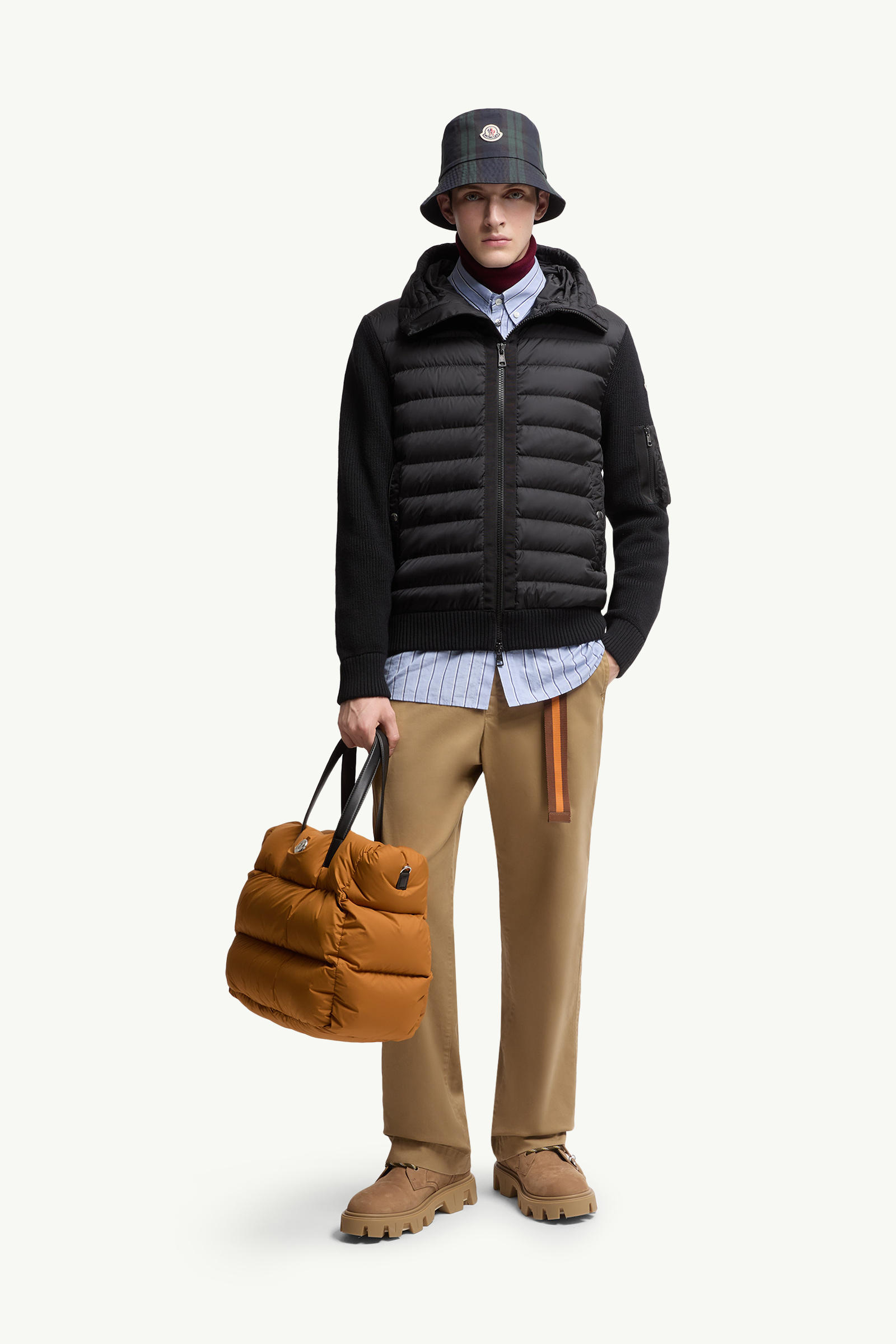 Padded Zip-Up Cardigan Men Black Moncler 0