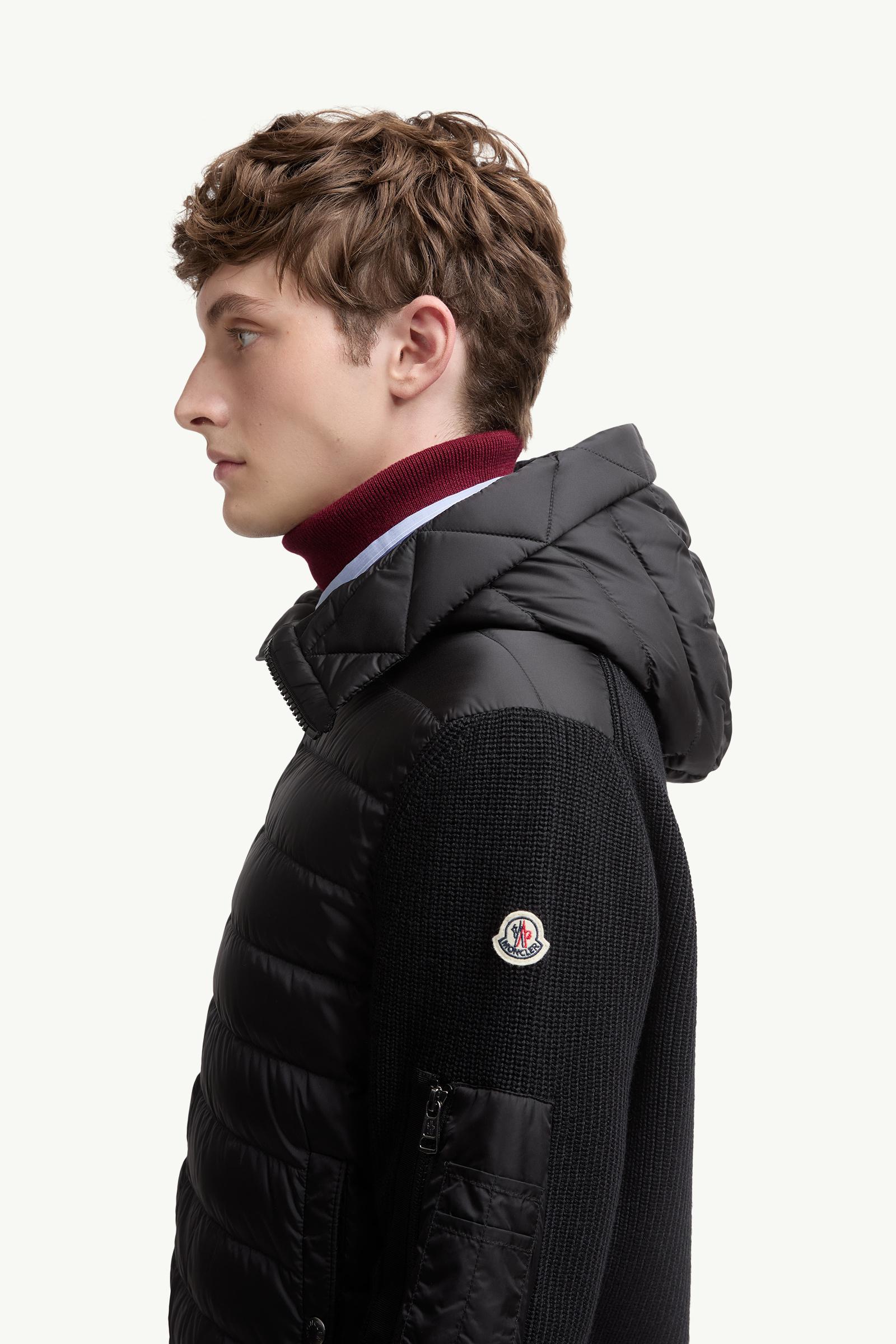 Padded Zip-Up Cardigan Men Black Moncler 1
