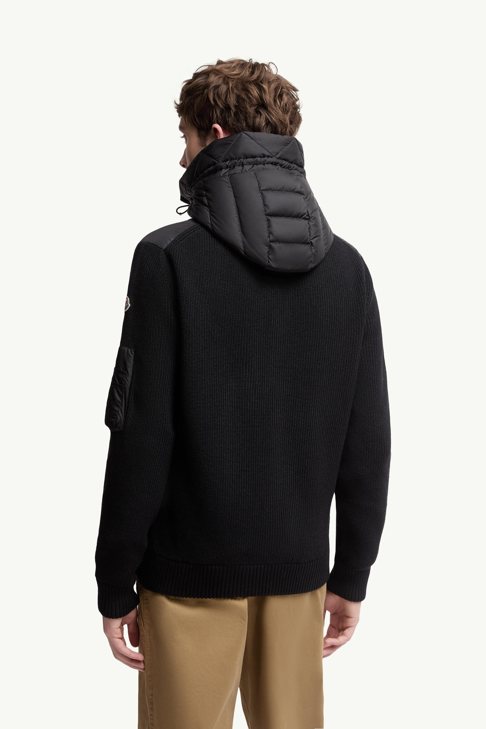 Padded Zip-Up Cardigan Men Black Moncler 4