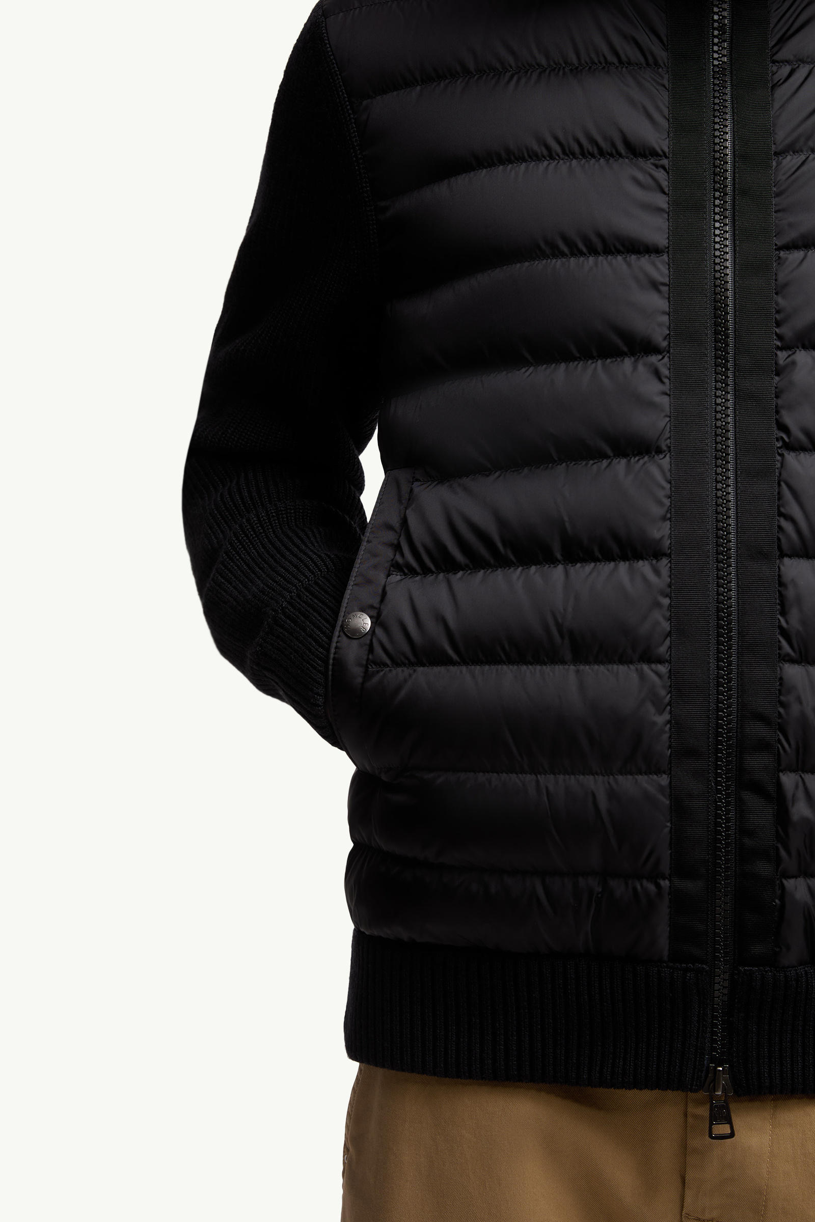 Padded Zip-Up Cardigan Men Black Moncler 5