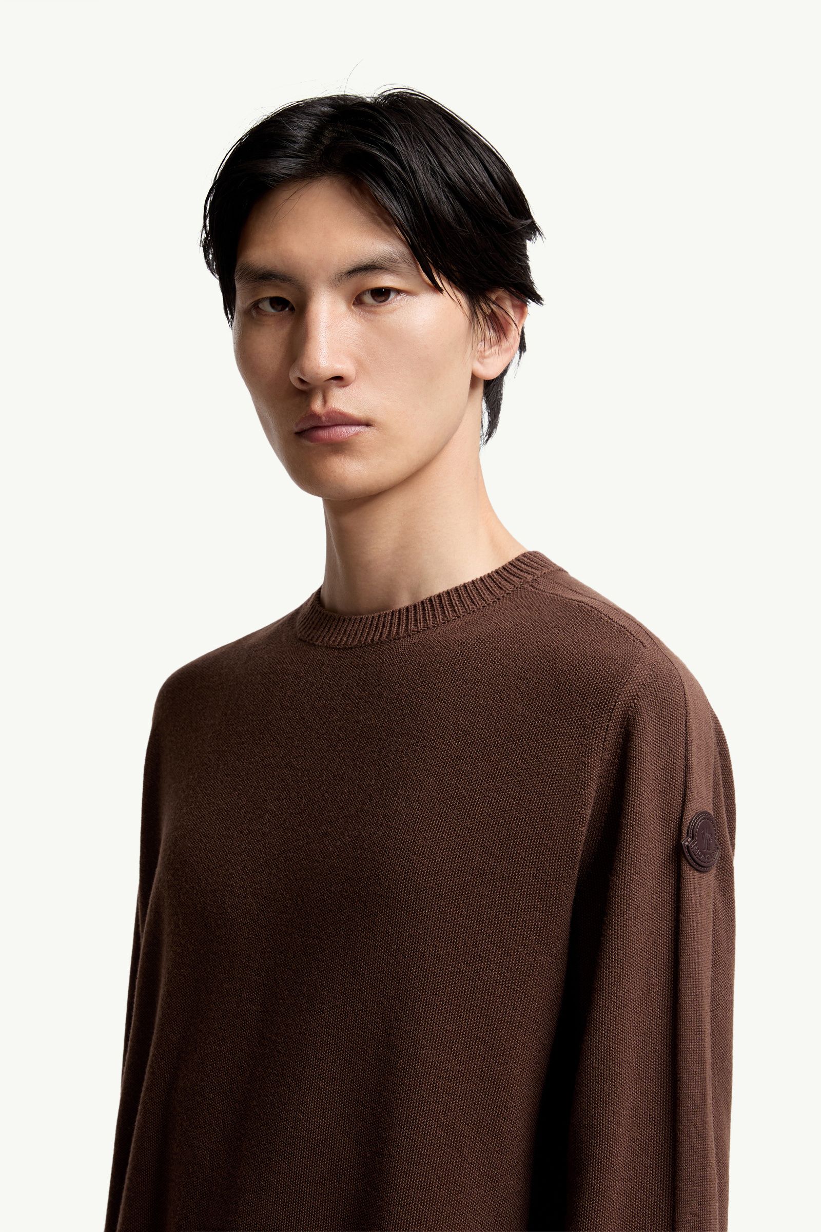 Wool Jumper Men Taupe Moncler 1