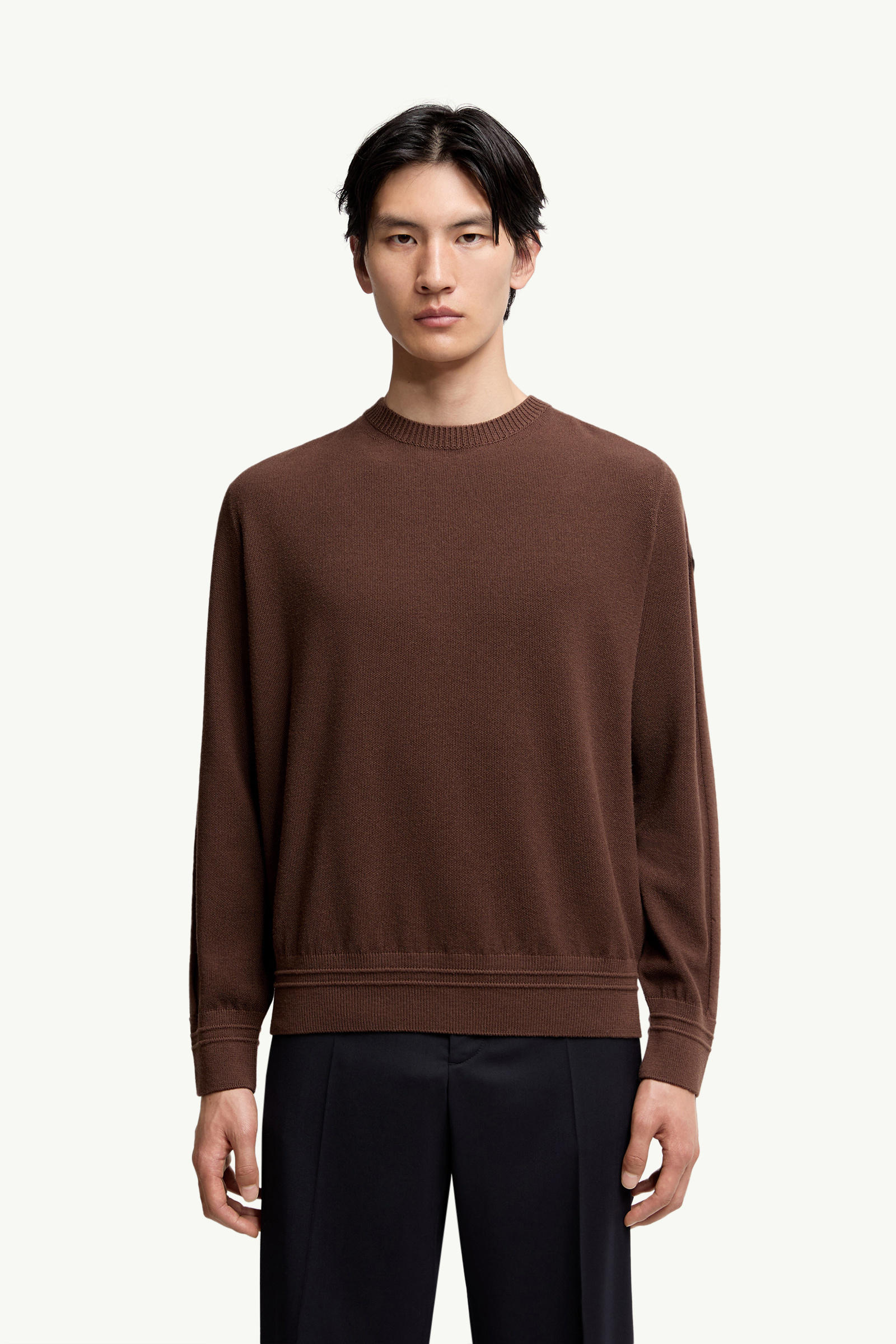 Wool Jumper Men Taupe Moncler 3