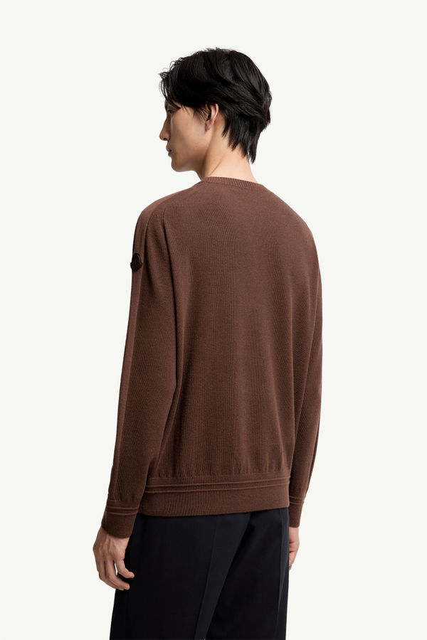 Wool Jumper Men Taupe Moncler 4