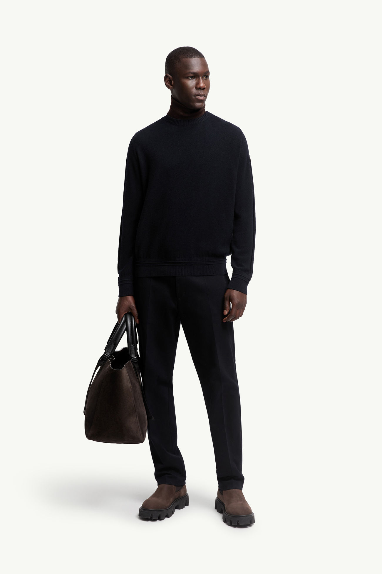 Wool Jumper Men Blue Moncler 0