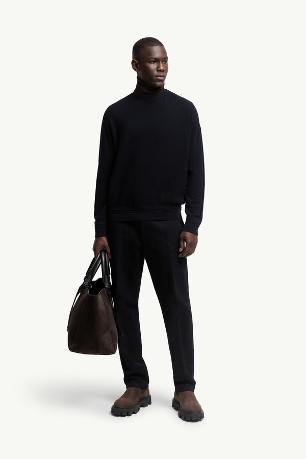 Wool Jumper Men Blue Moncler 0