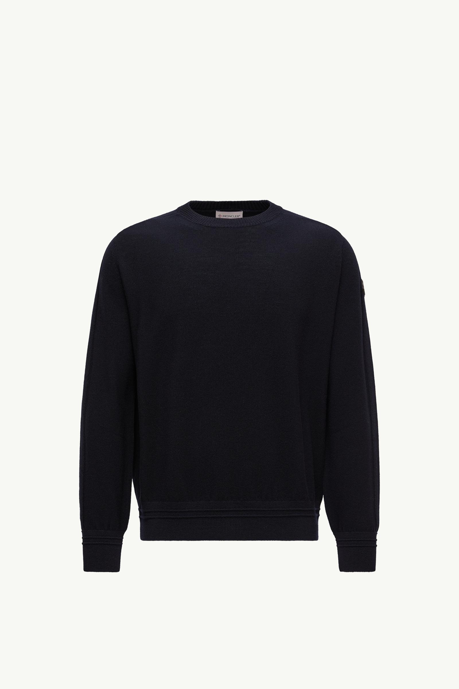 MONCLER セーター Men's MONCLER Maglione Tricot Girocollo Wool Knit Sweater Navy