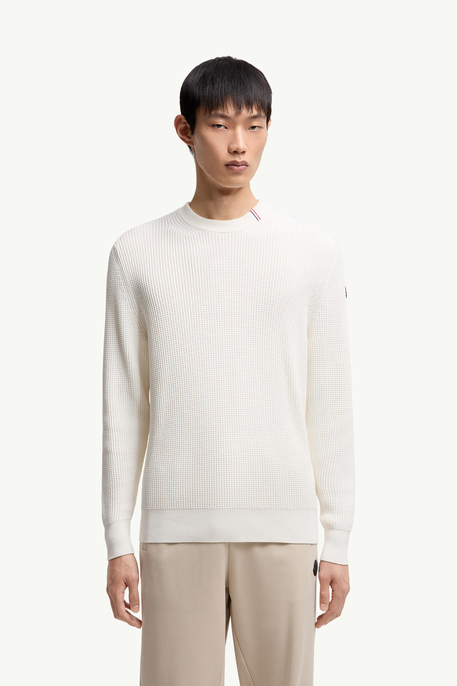 Pull en coton Hommes Blanc Moncler 3