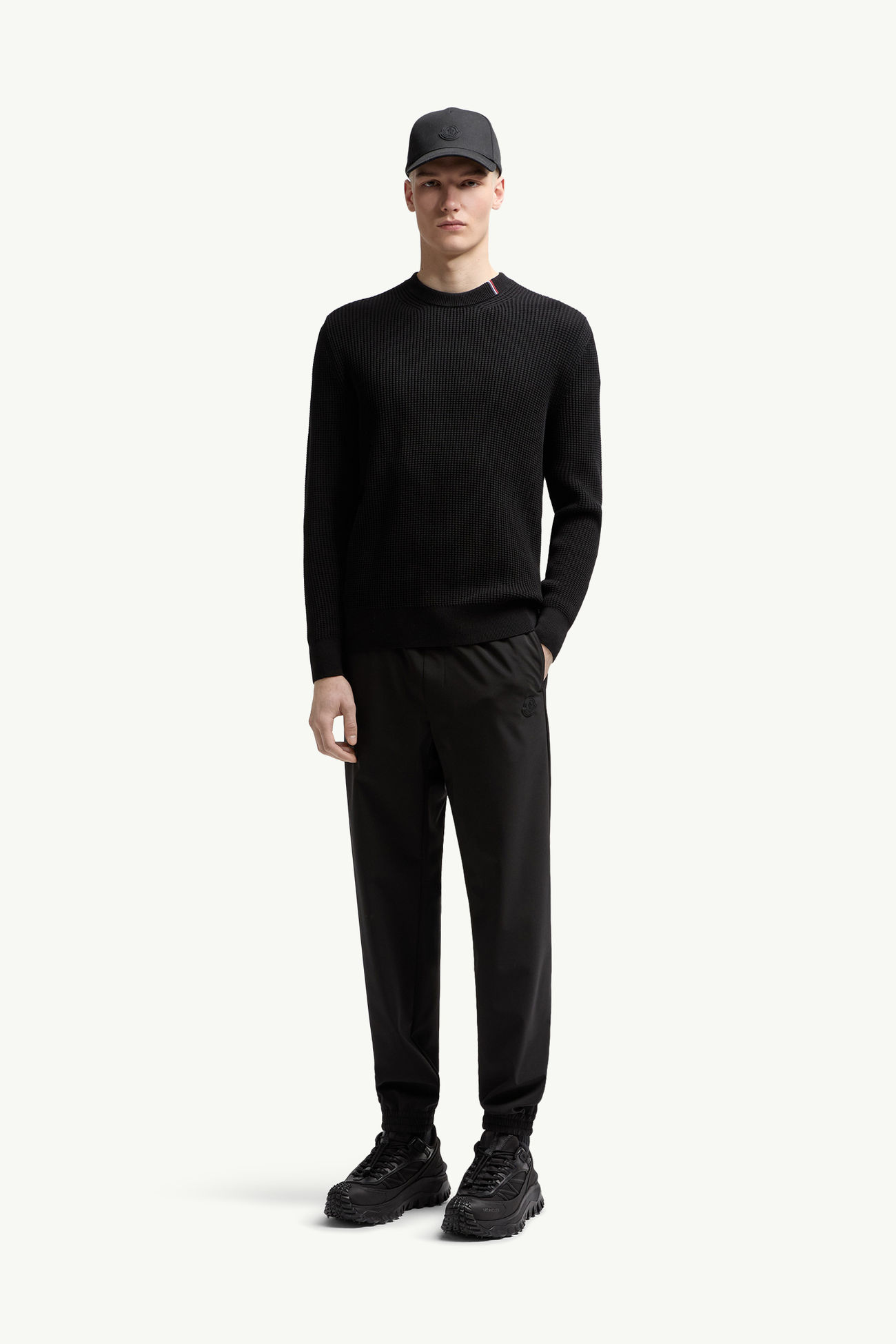 Cotton Jumper Men Black Moncler 0