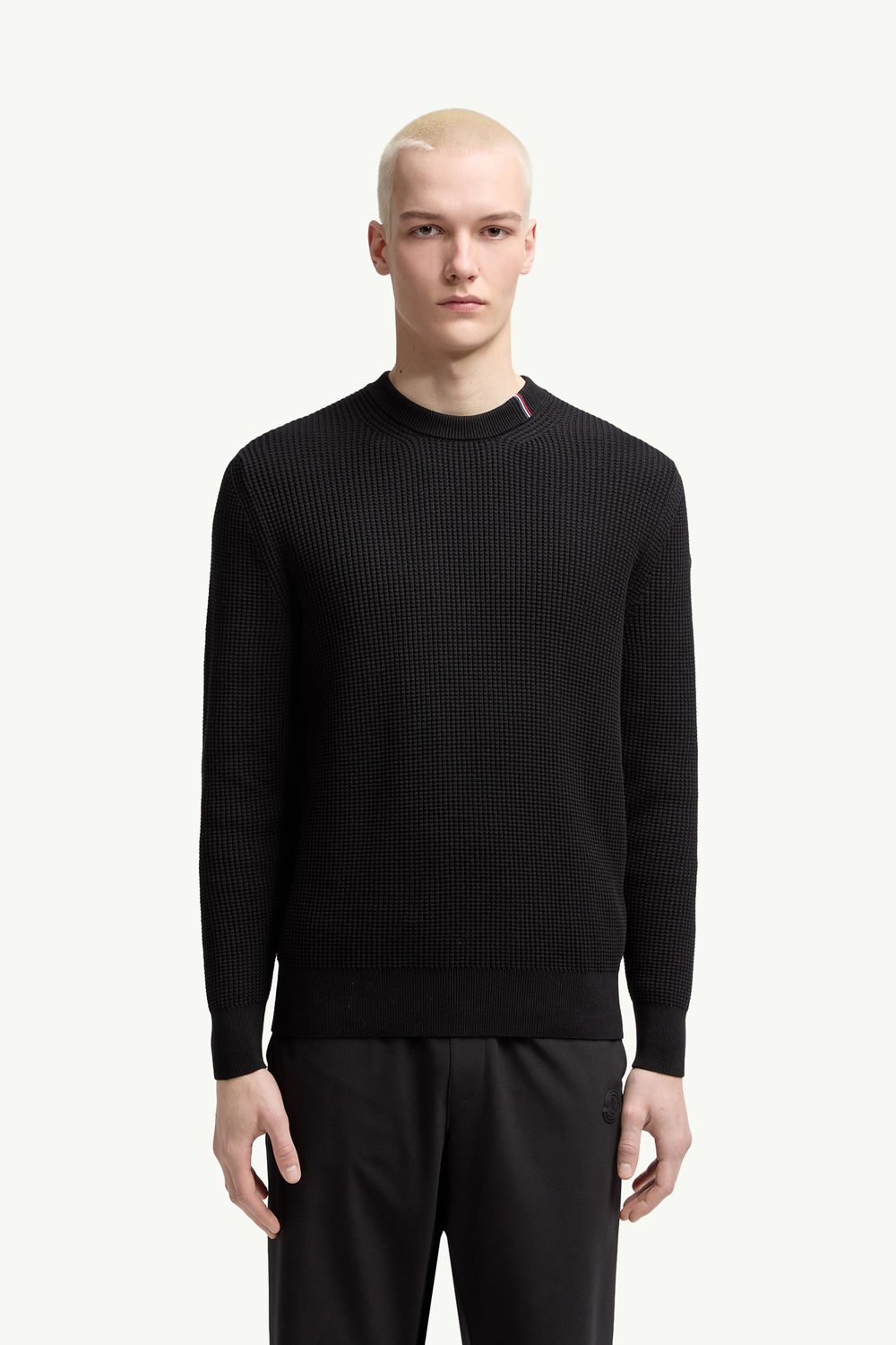 Cotton Jumper Men Black Moncler 3