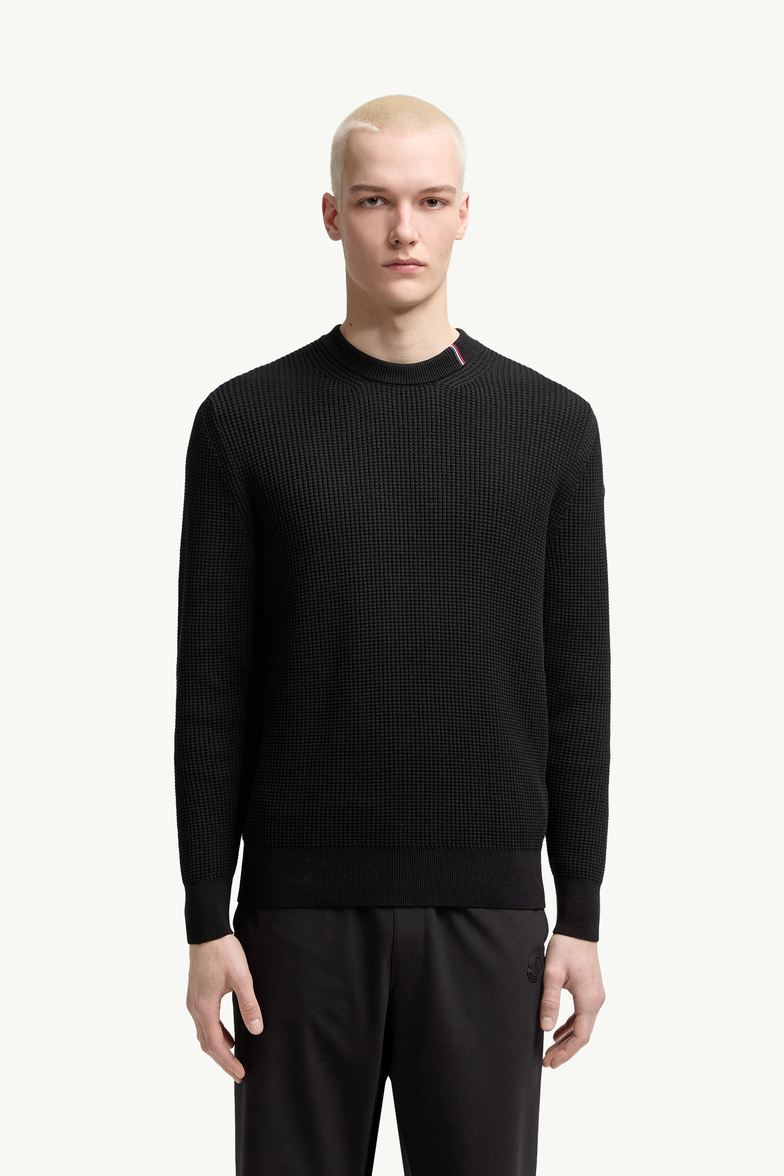Cotton Jumper Men Black Moncler 3