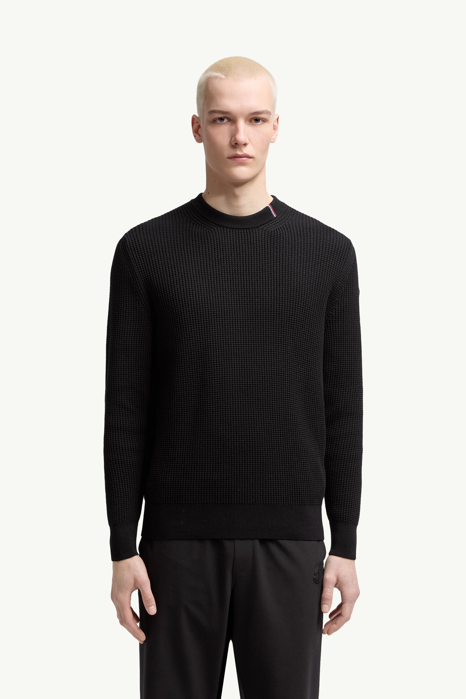 Black Cotton Sweater - Sweaters & Cardigans for Men | Moncler US