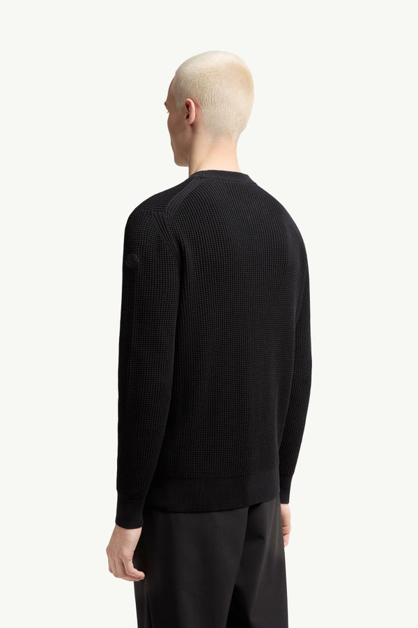 Cotton Jumper Men Black Moncler 4
