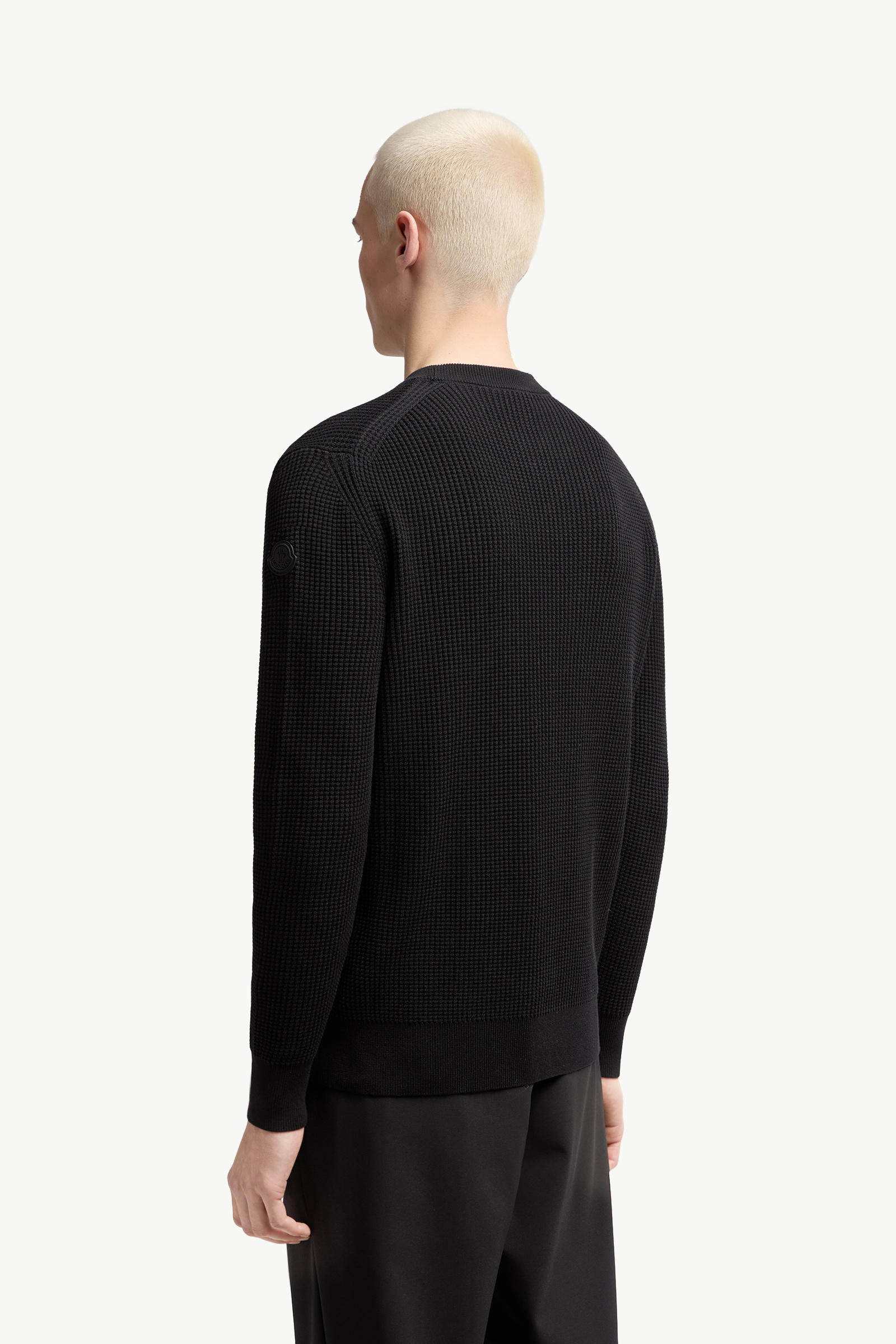 Cotton Jumper Men Black Moncler 4