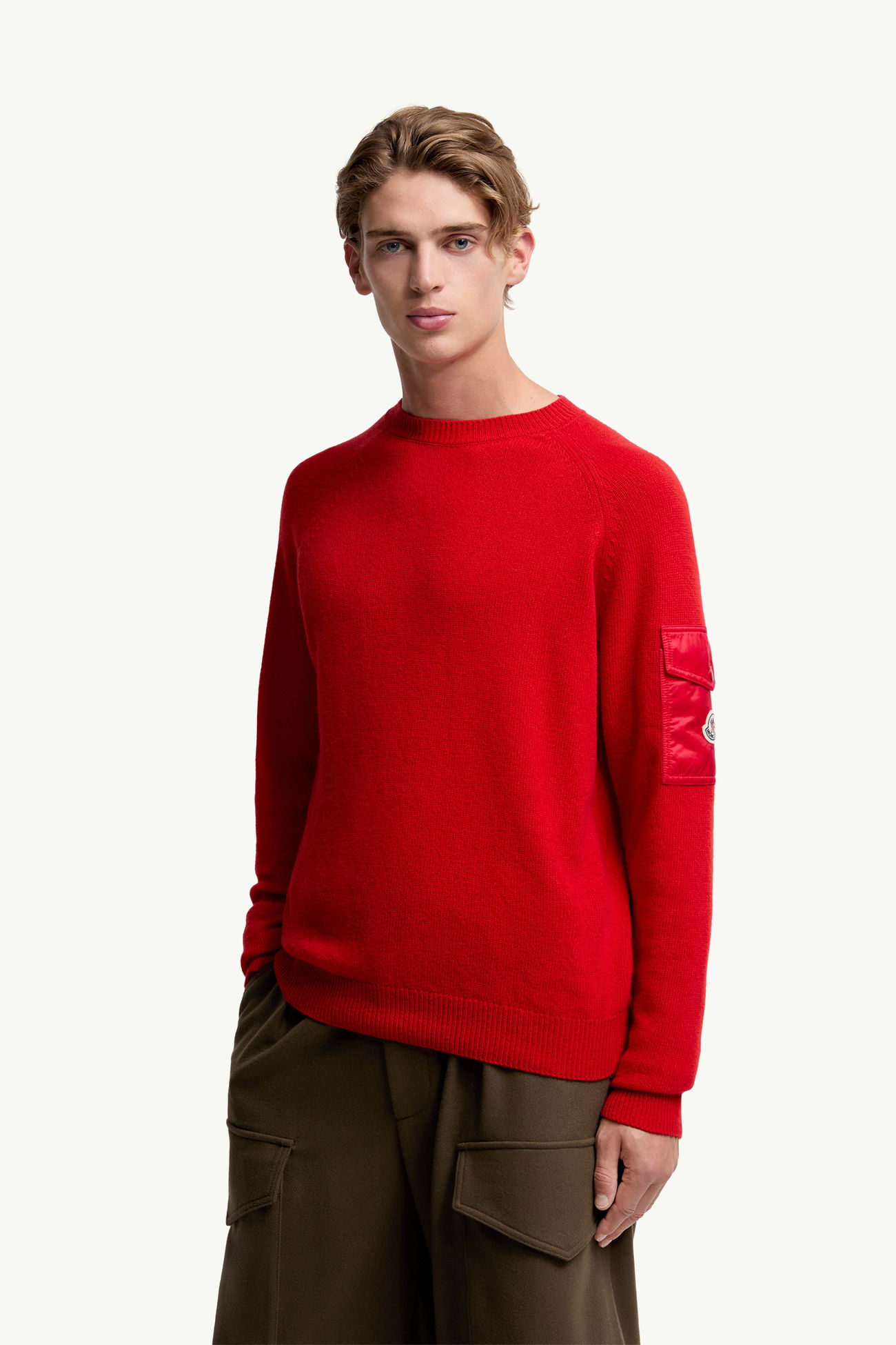 Mouliné Wool & Cashmere Jumper Men Red Moncler 3