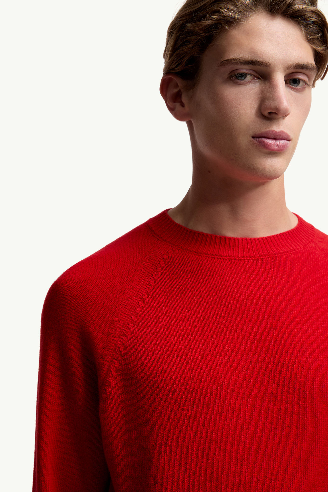 Pullover aus Mouliné-Wolle und Kaschmir Herren Rot Moncler 5