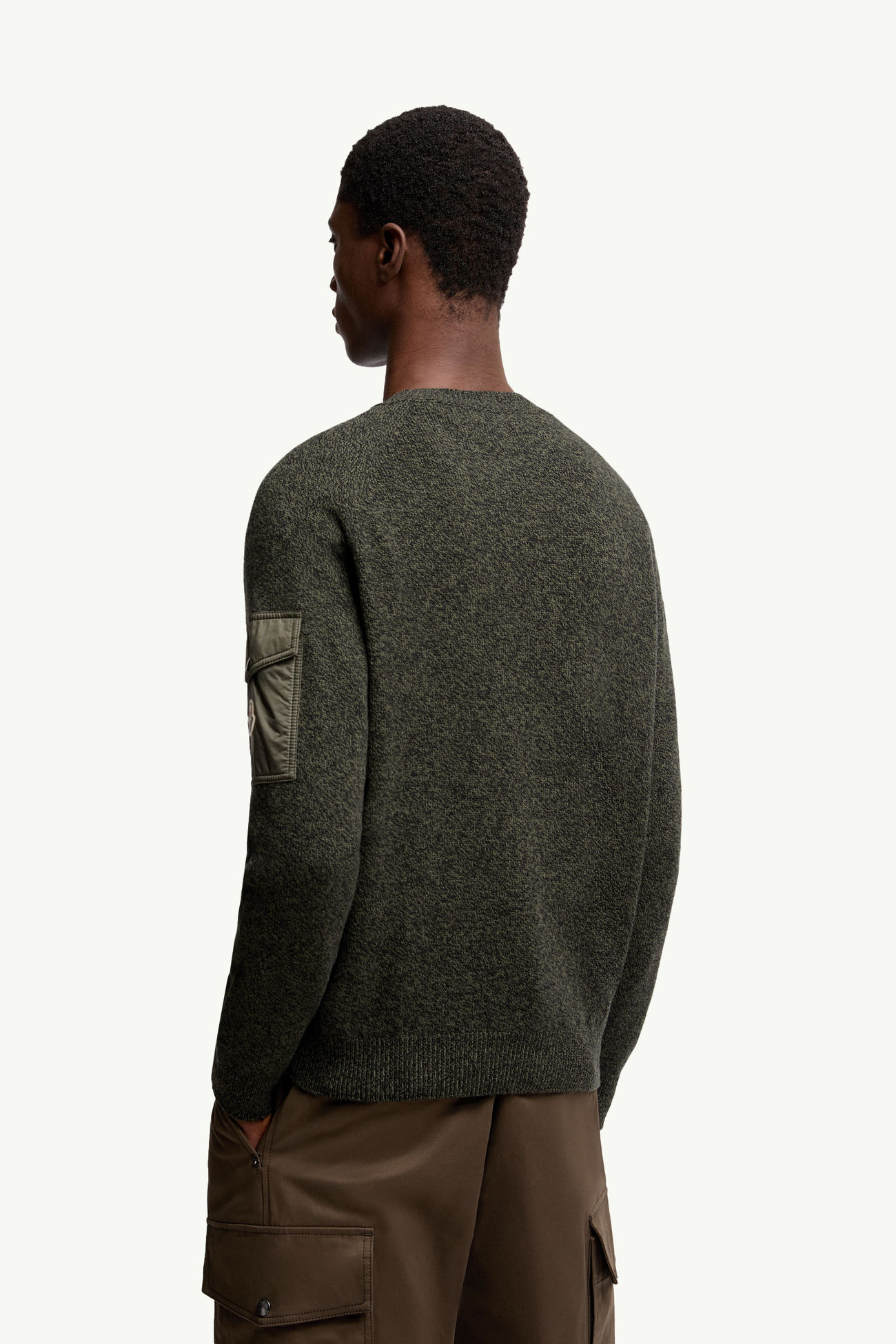 Jersey de lana mouliné y cachemira Hombre Verde Moncler 4