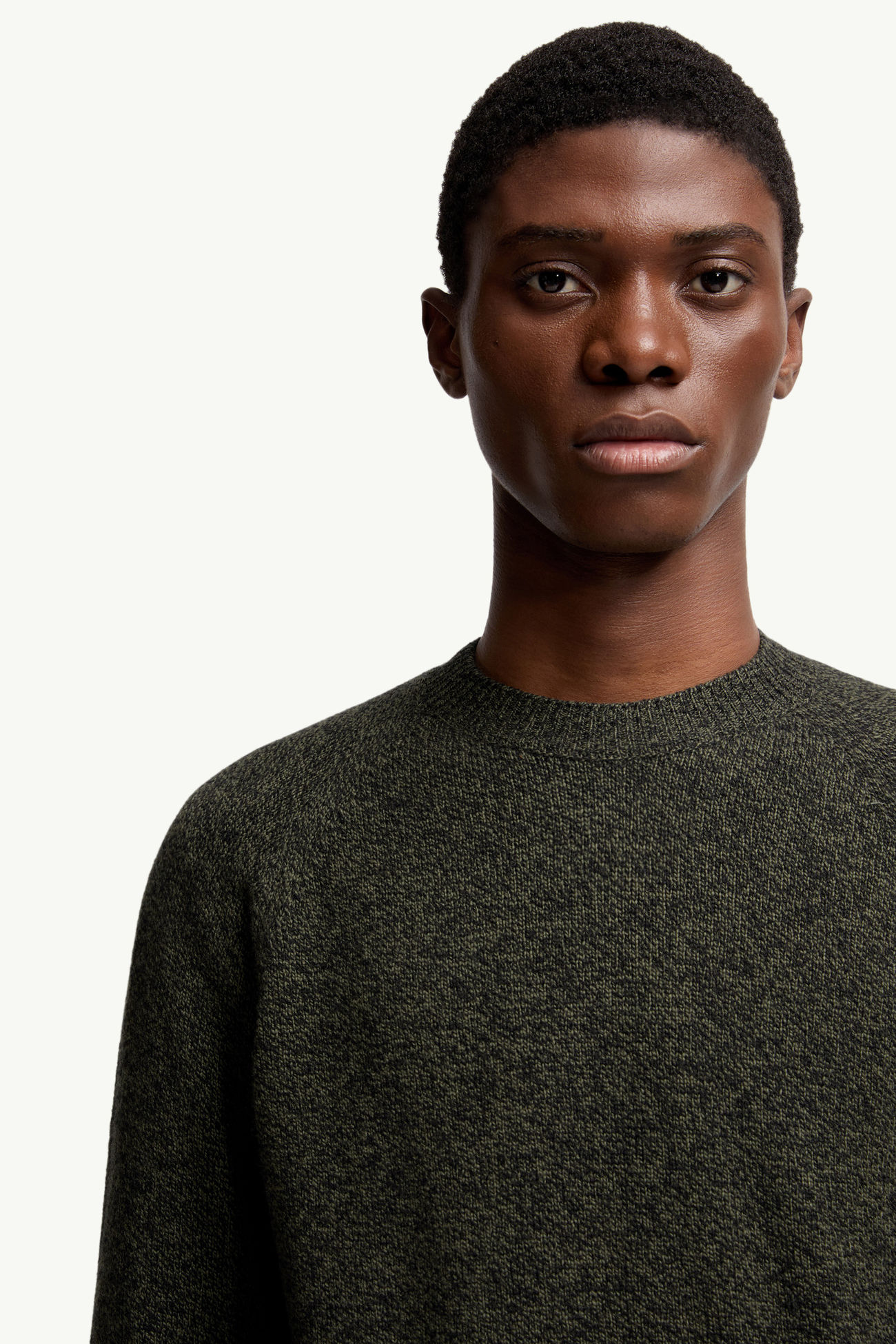 Pullover aus Mouliné-Wolle und Kaschmir Herren Grün Moncler 5