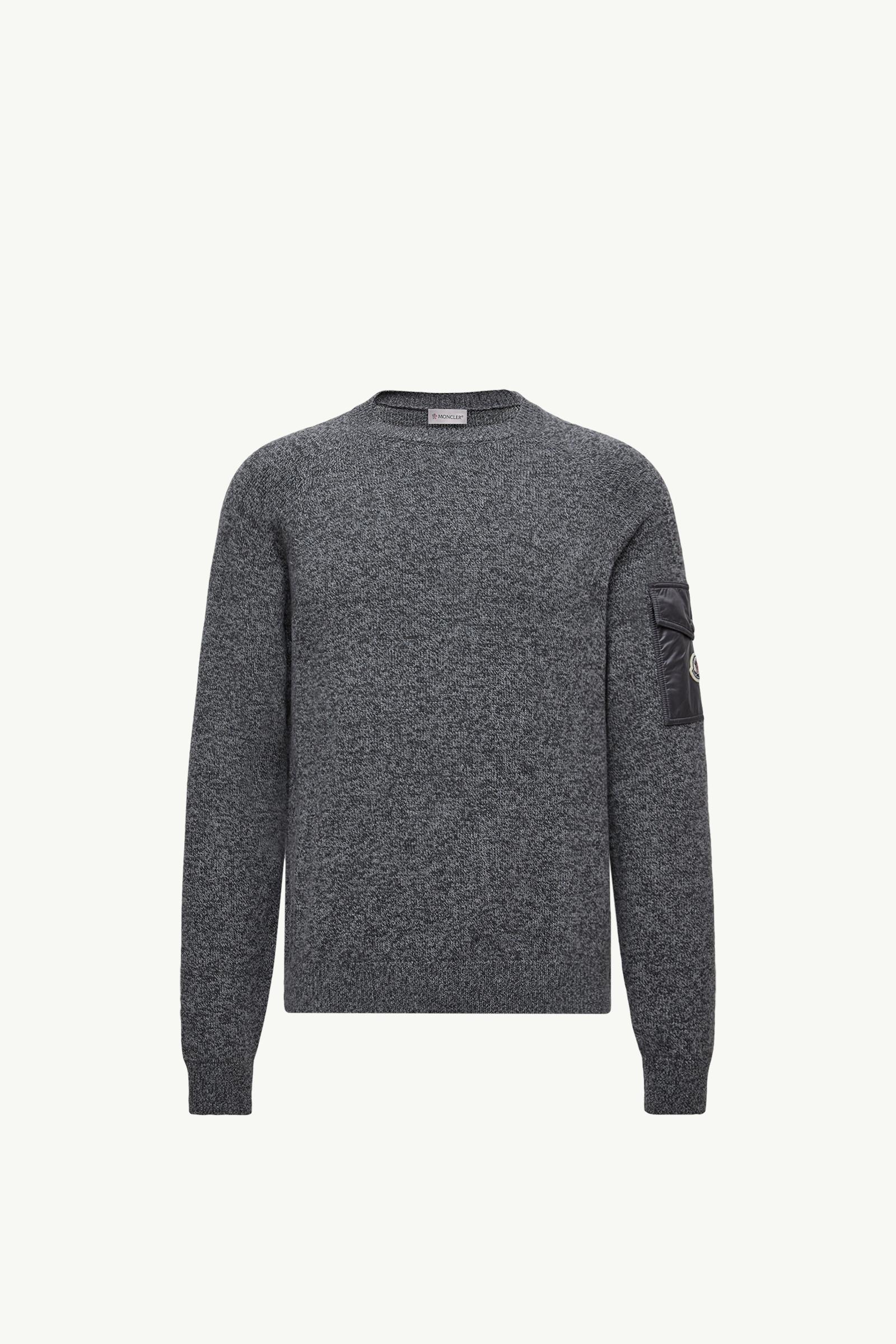 Dark Grey Mouliné Wool & Cashmere Sweater - Sweaters & Cardigans