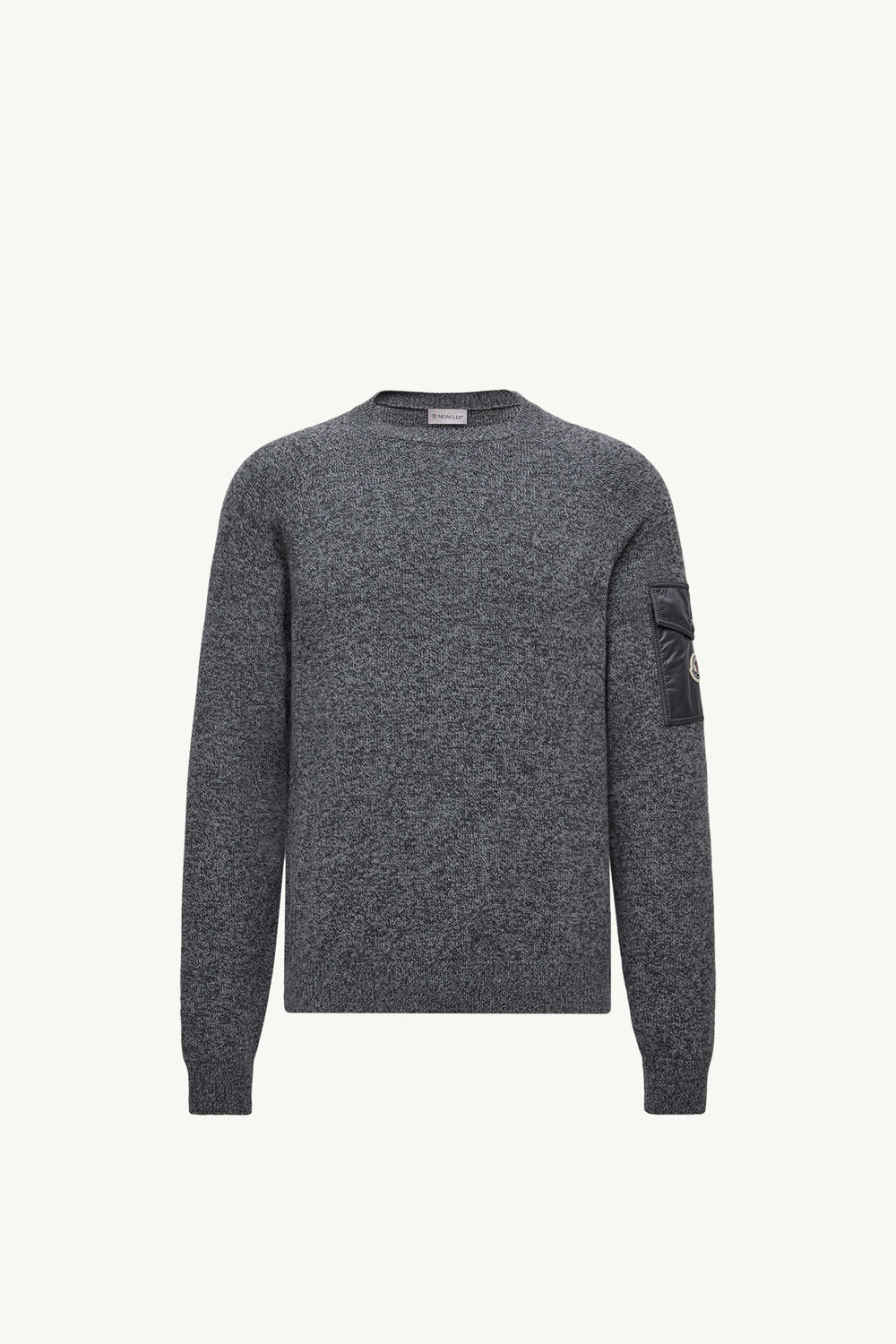Mouliné Wool & Cashmere Sweater Men Dark Grey Moncler 2
