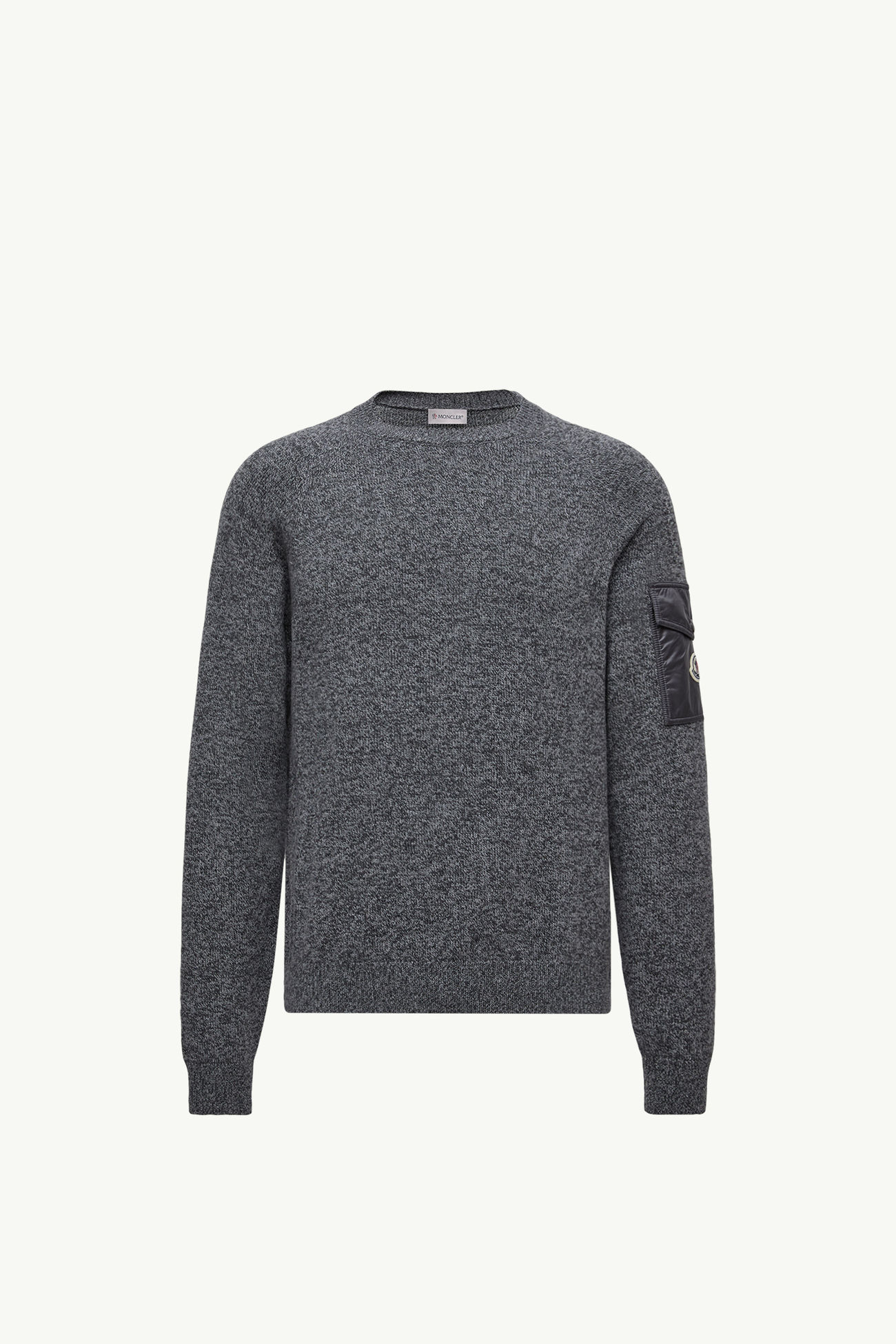 Pullover aus Mouliné-Wolle und Kaschmir Herren Dunkelgrau Moncler 2