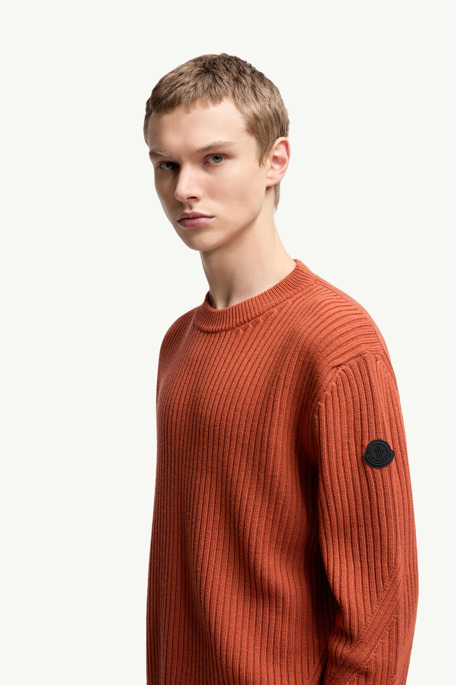 Pullover aus Wolle mit Tasche Herren Orange Moncler 1
