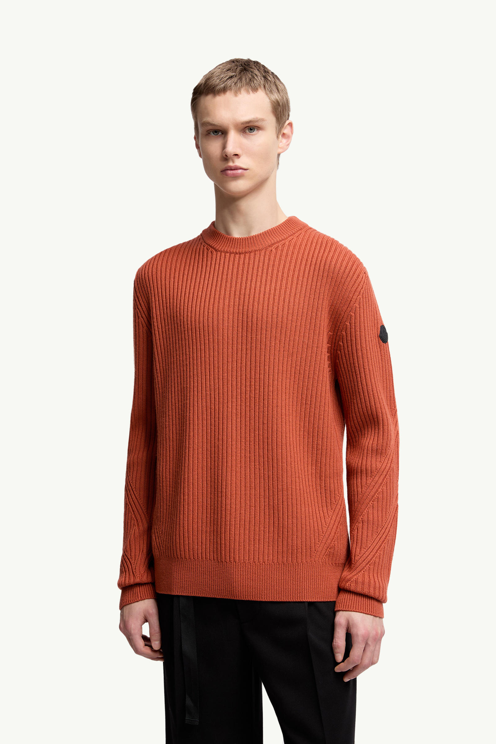 Pullover aus Wolle mit Tasche Herren Orange Moncler 3
