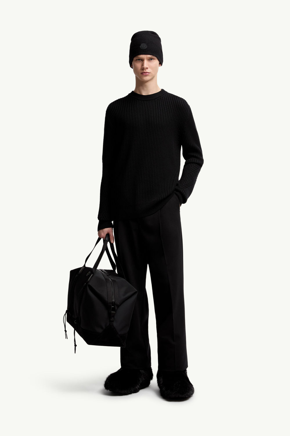 Wool Jumper Men Black Moncler 0