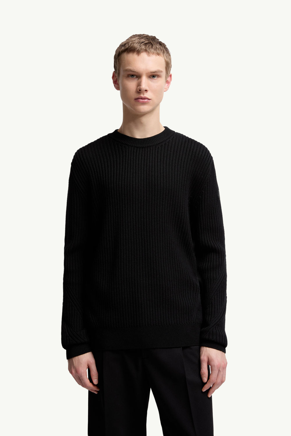 Wool Jumper Men Black Moncler 3