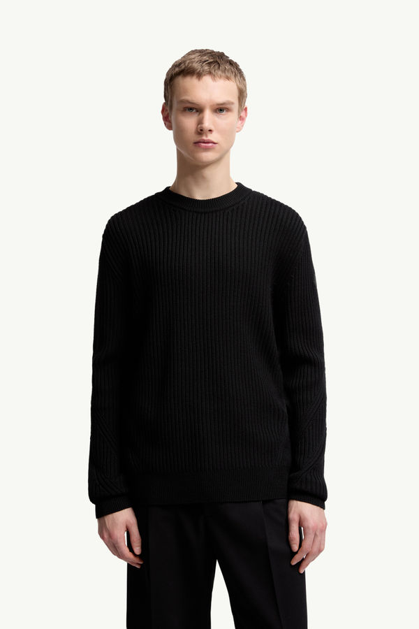 Wool Jumper Men Black Moncler 3