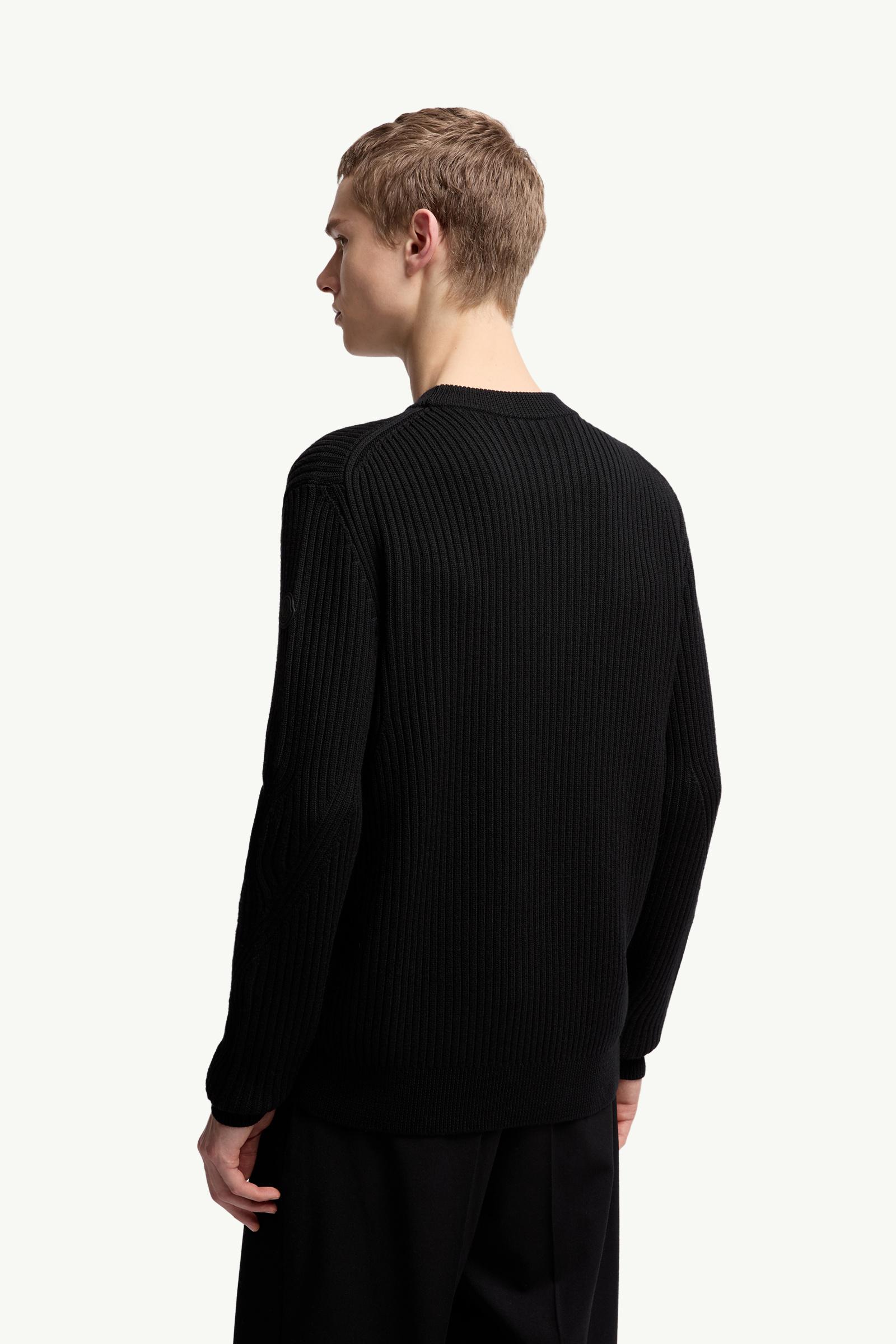 Black Wool Sweater - Sweaters & Cardigans for Men | Moncler US Black Wool Sweater - Sweaters & Cardigans for Men | Moncler US