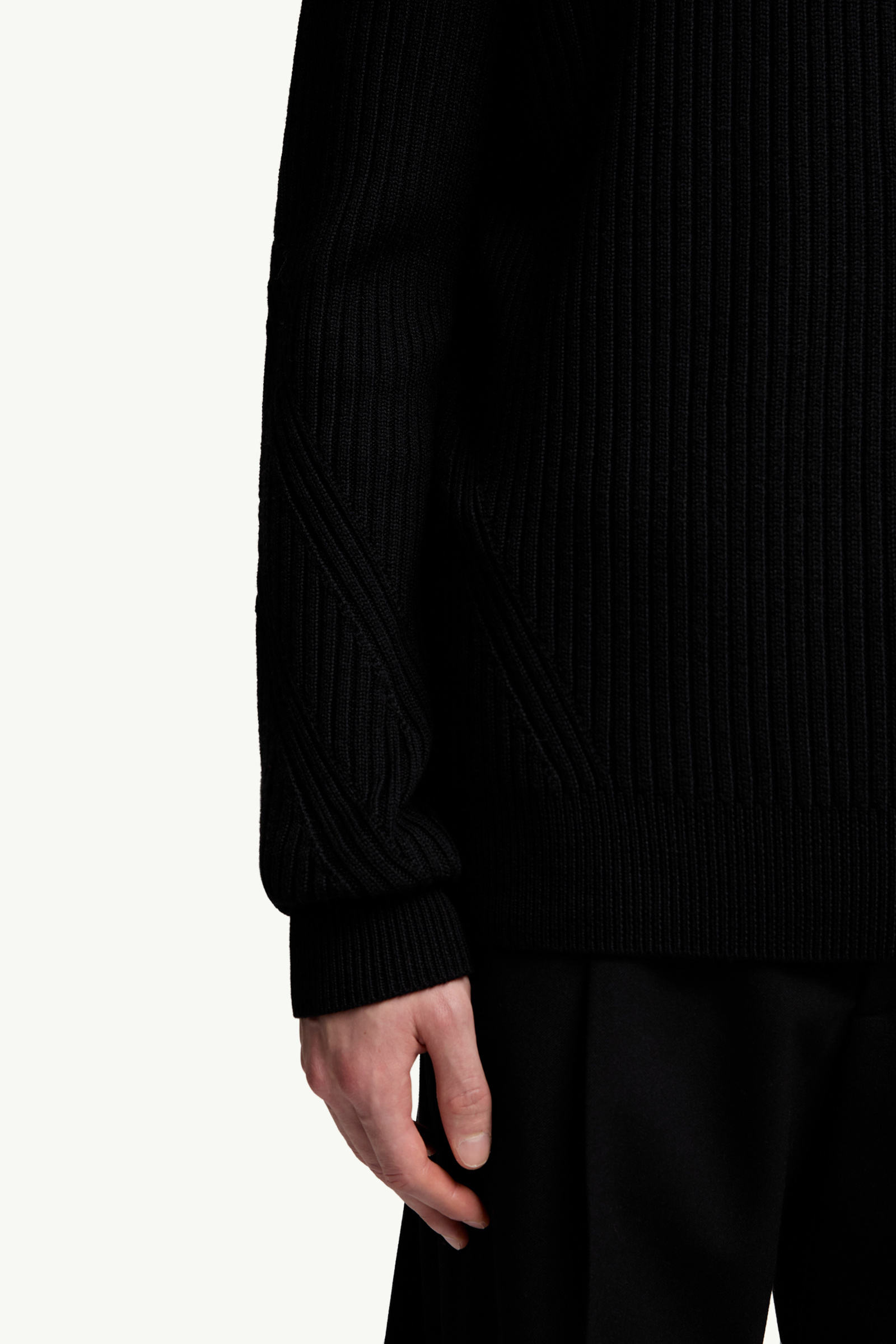 Wool Jumper Men Black Moncler 5