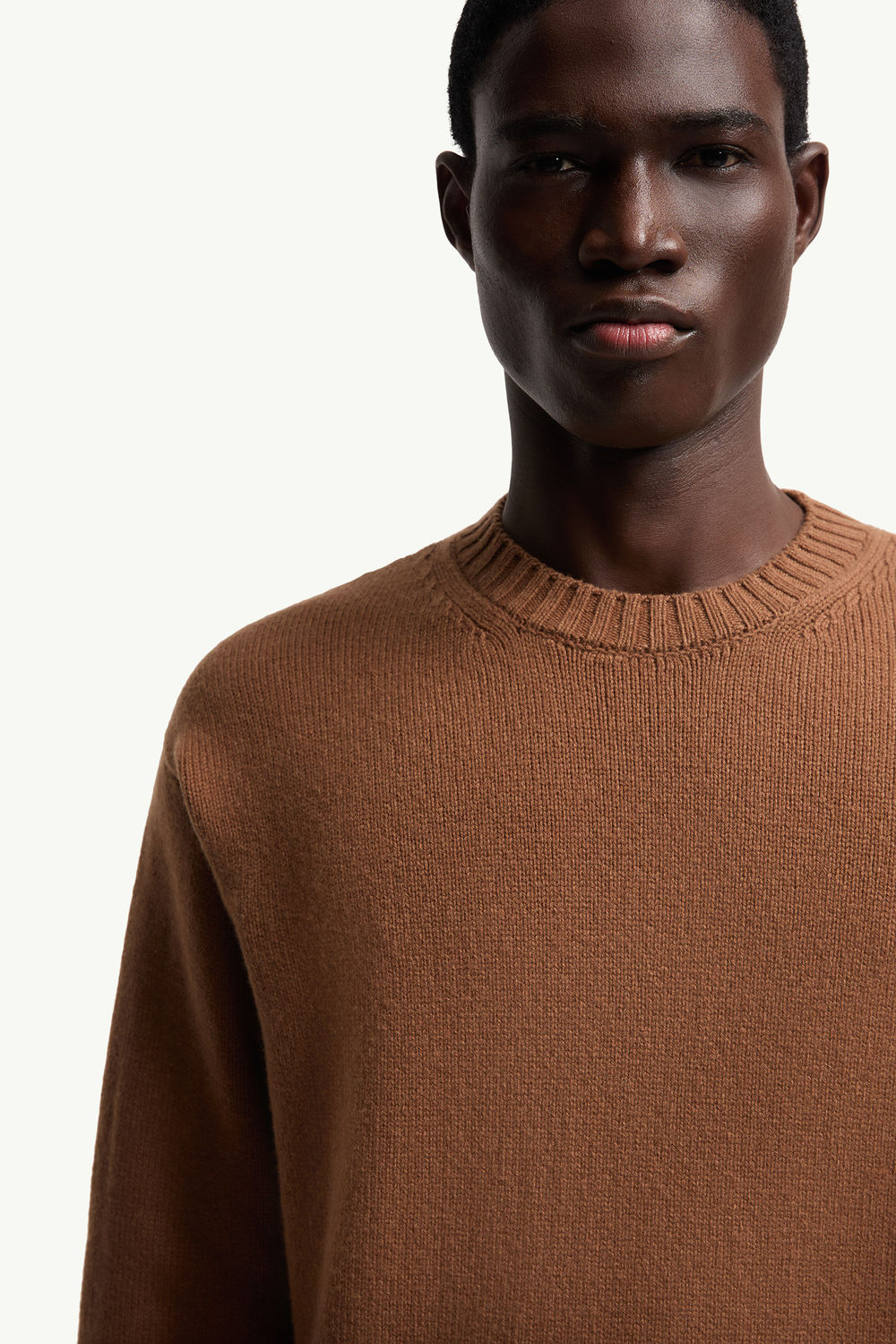 Pull en laine et cachemire Hommes Marron clair Moncler 5
