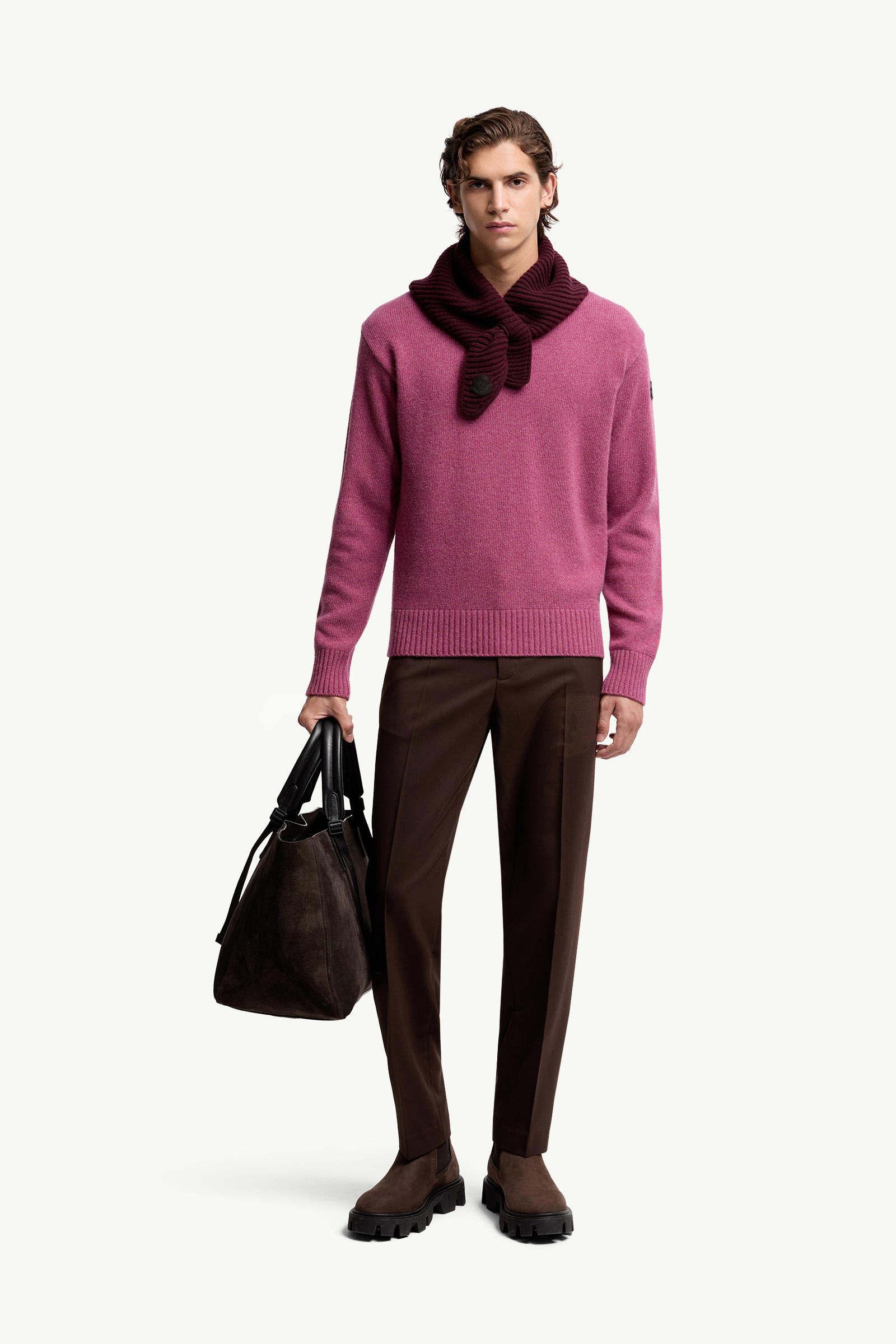 Wool & Cashmere Jumper Men Pink Moncler 0