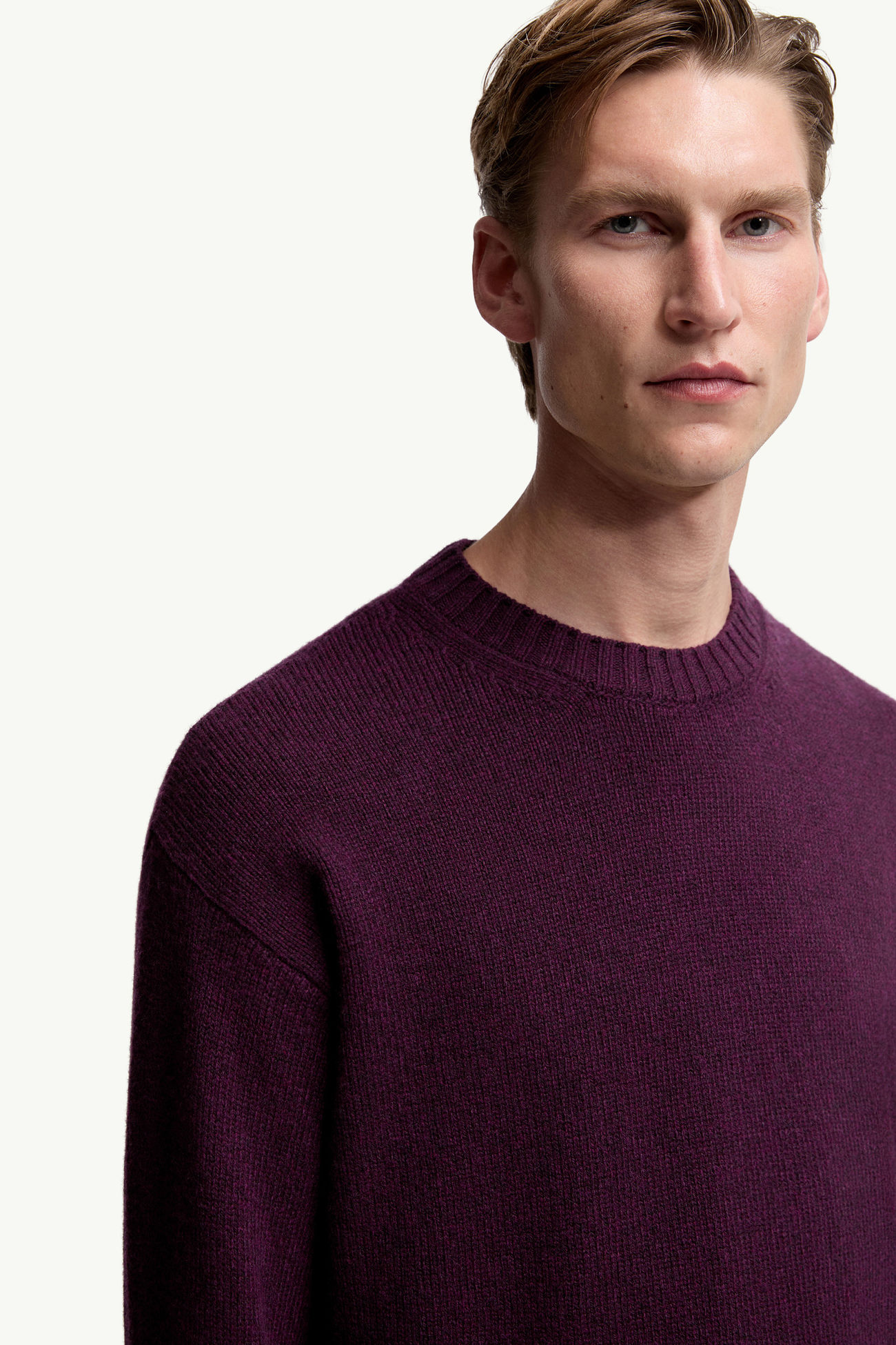 Wool & Cashmere Sweater Men Purple Moncler 5