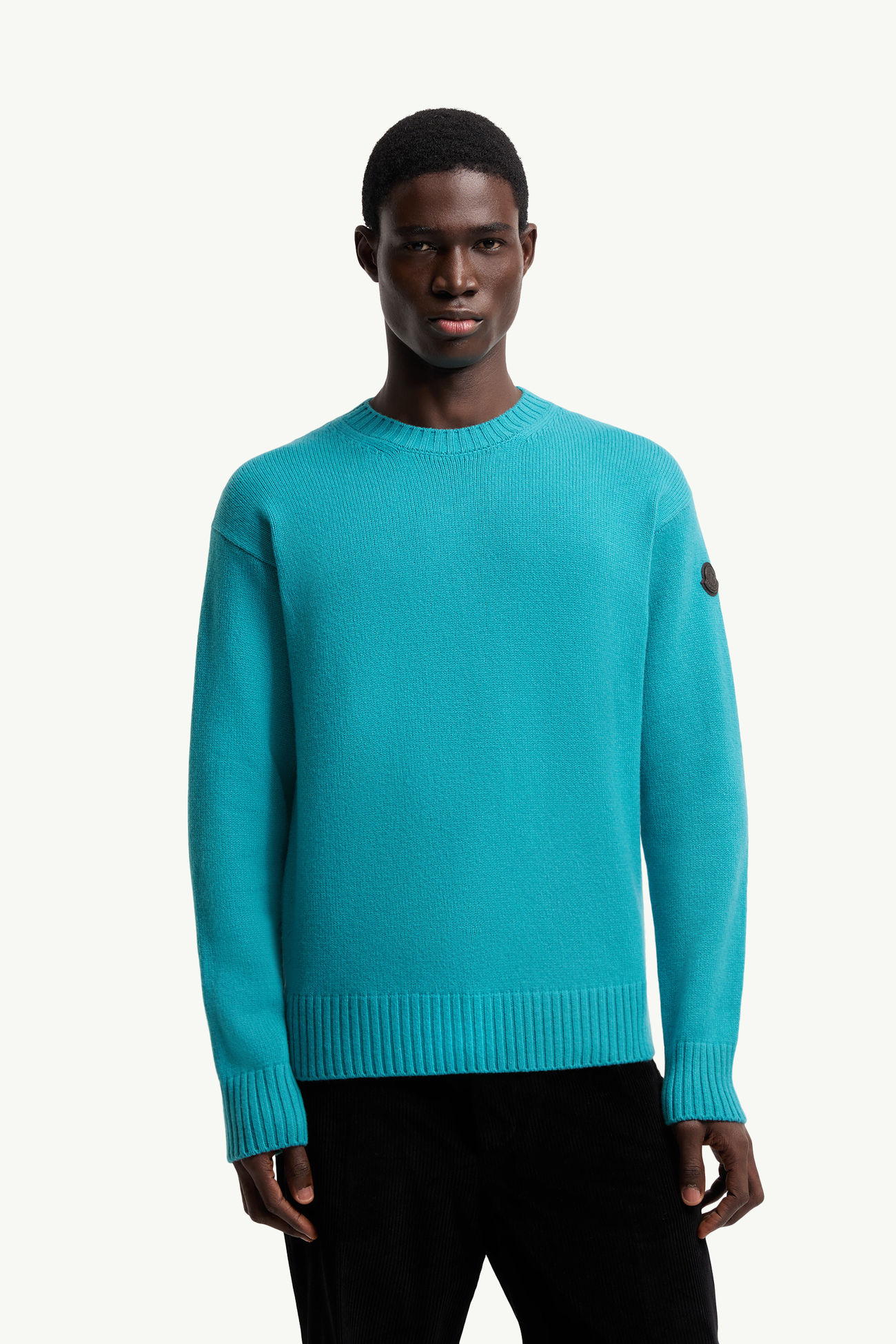 男士羊毛和羊绒圆领毛衣 男士 浅蓝色 Moncler 3